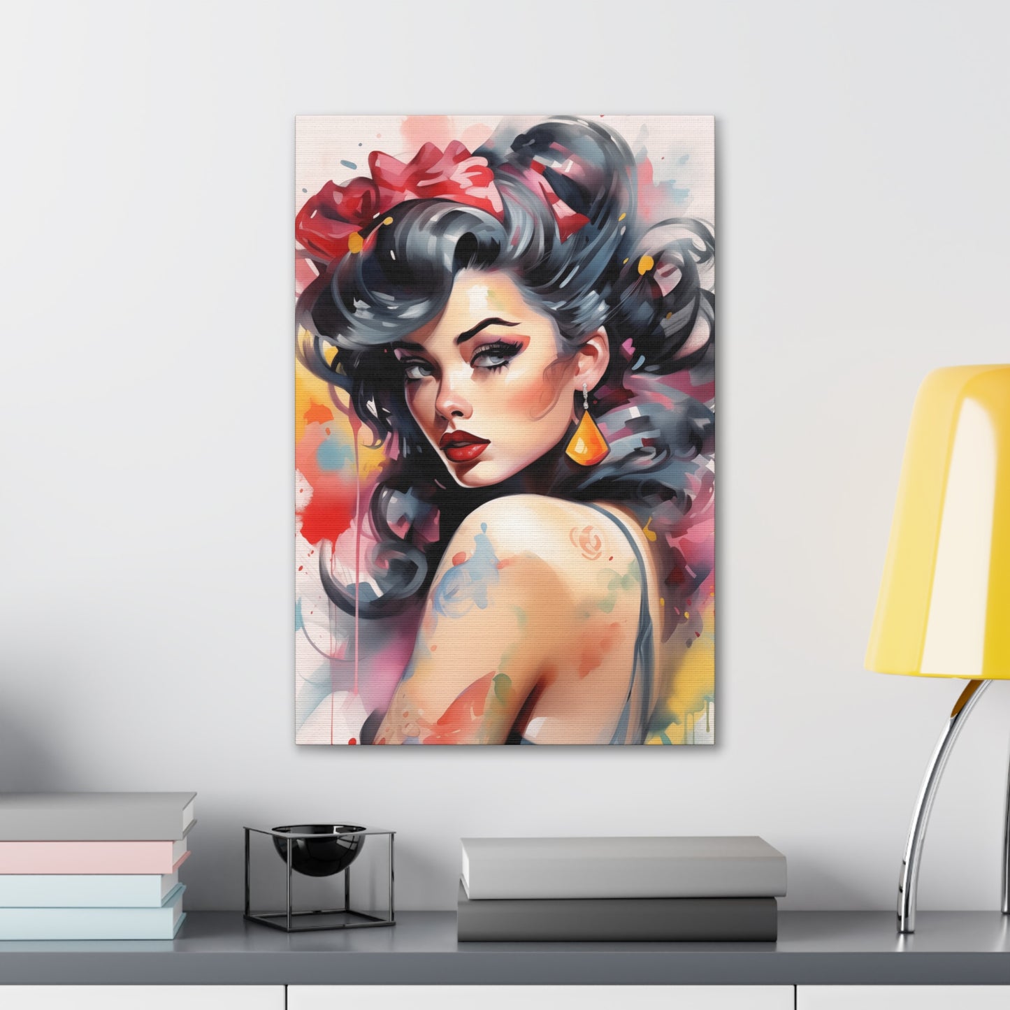 Canvas Wall Art, Gallery Wrapped Pop Art, Femme Doll Wall Art – Genevieve