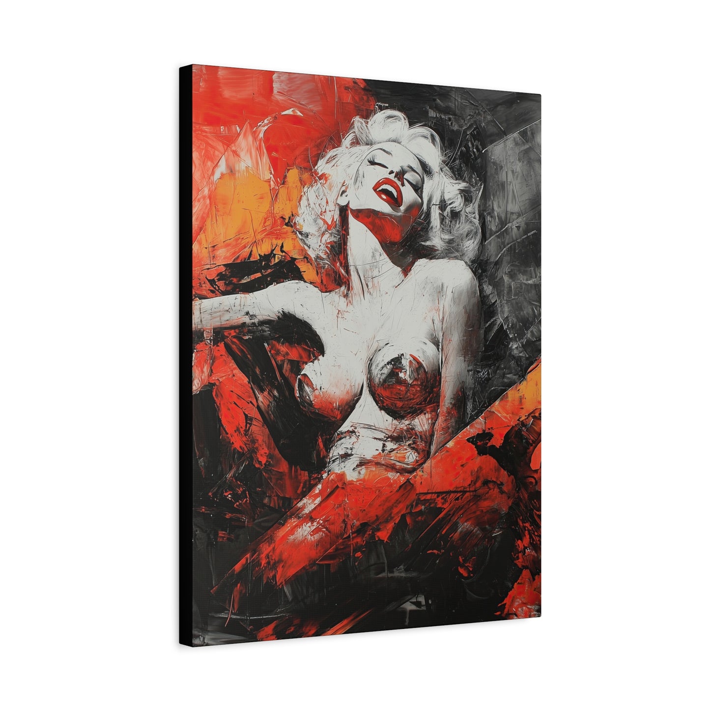 Gallery Wrapped Canvas, Guilt and Grit Adult Art Canvas, Erotic Pinup Art Canvas – Gianna