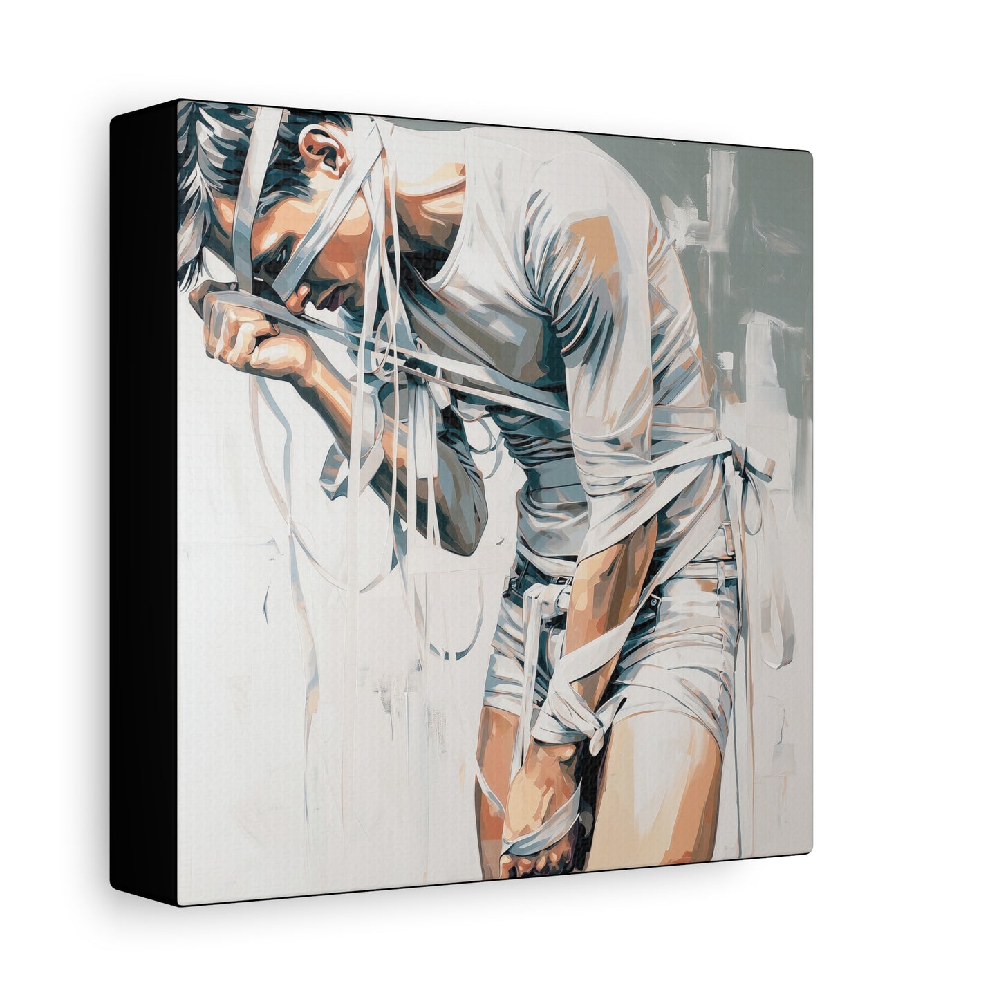 Gallery Wrapped Canvas, Ropes and Reverence Art Canvas, Erotic Shibari Art Canvas – Armand