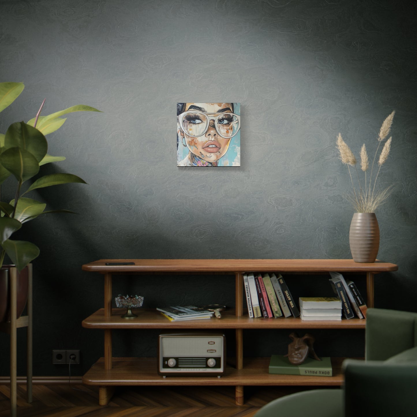 Canvas Gallery Wrap, Ladies in Lenses Wall Art, Abstract Femme Girl Art - Sabine