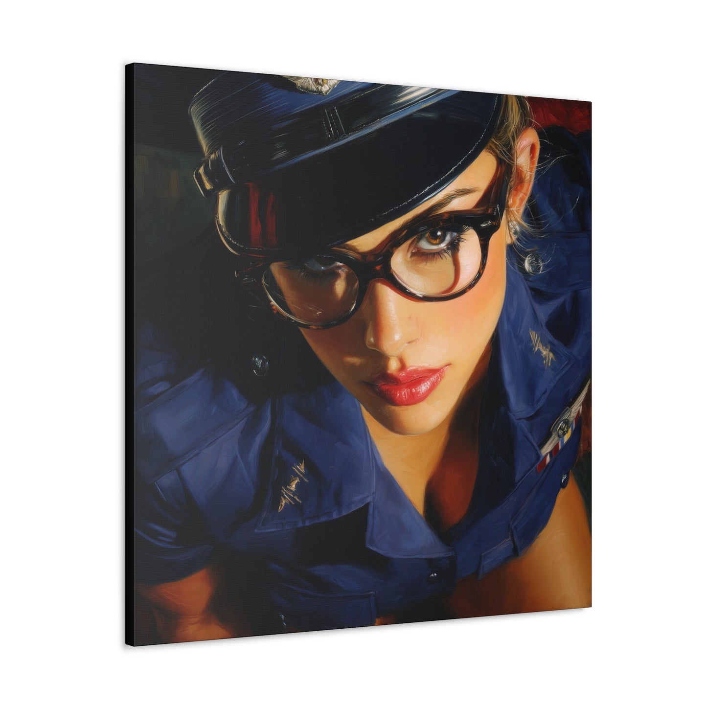 Gallery Wrapped Canvas, Liberty and Lace Art Canvas, Erotic Pinup Art Canvas – Janice