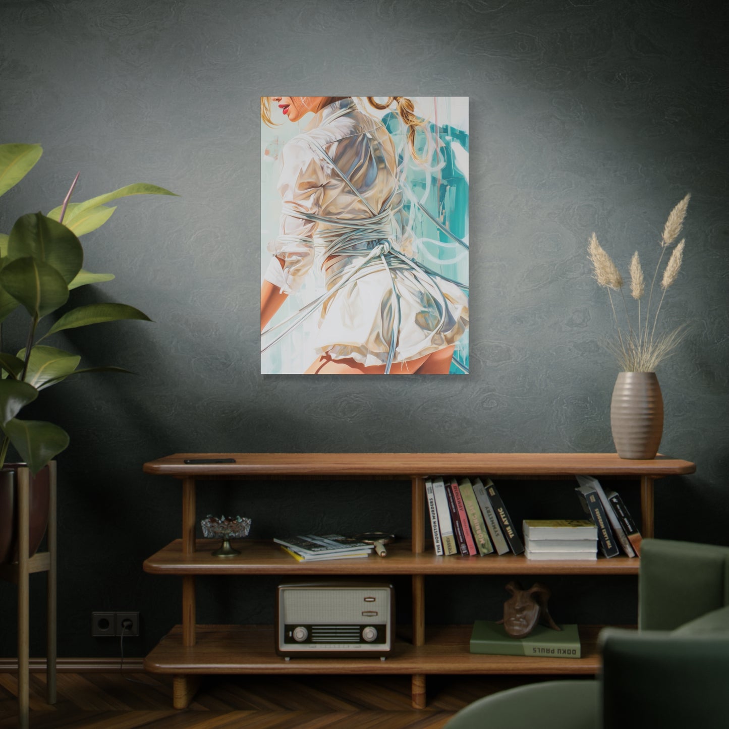 Gallery Wrapped Canvas, Ropes and Reverence Art Canvas, Erotic Shibari Art Canvas – Hannah
