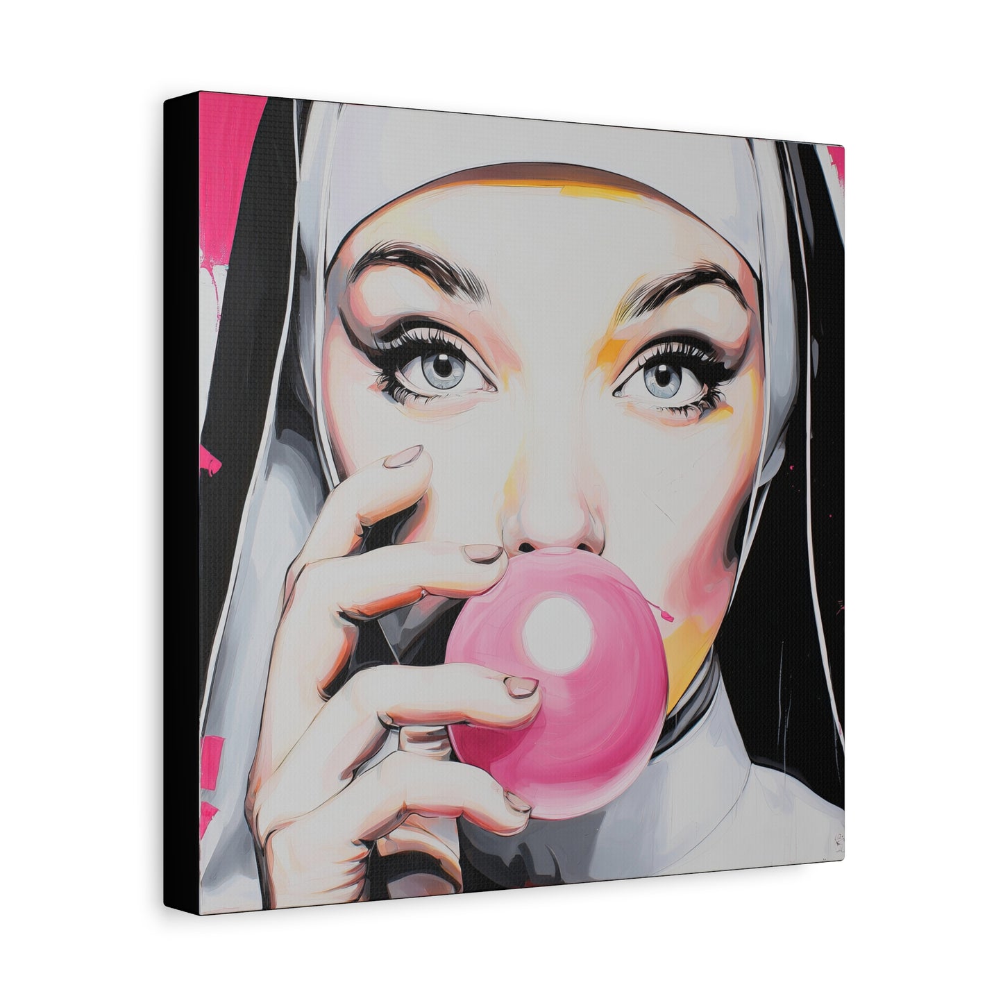 Gallery Wrapped Canvas, Habits and Heresy Art Canvas, Naughty Nuns Art Canvas – Sister Gloria