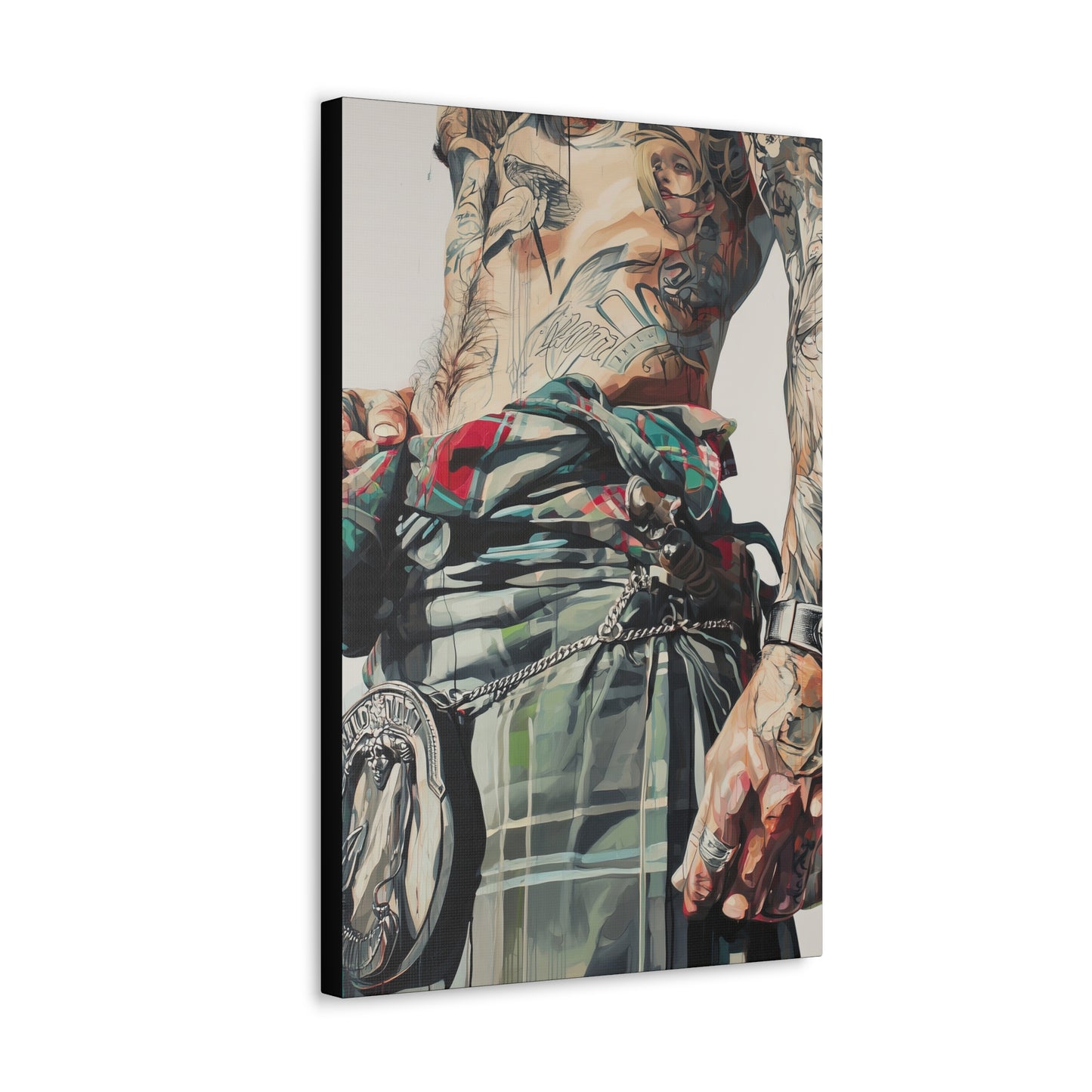 Gallery Wrapped Canvas, Kilts and Carnage Art Canvas, Erotic Pinup Art Canvas – Rory