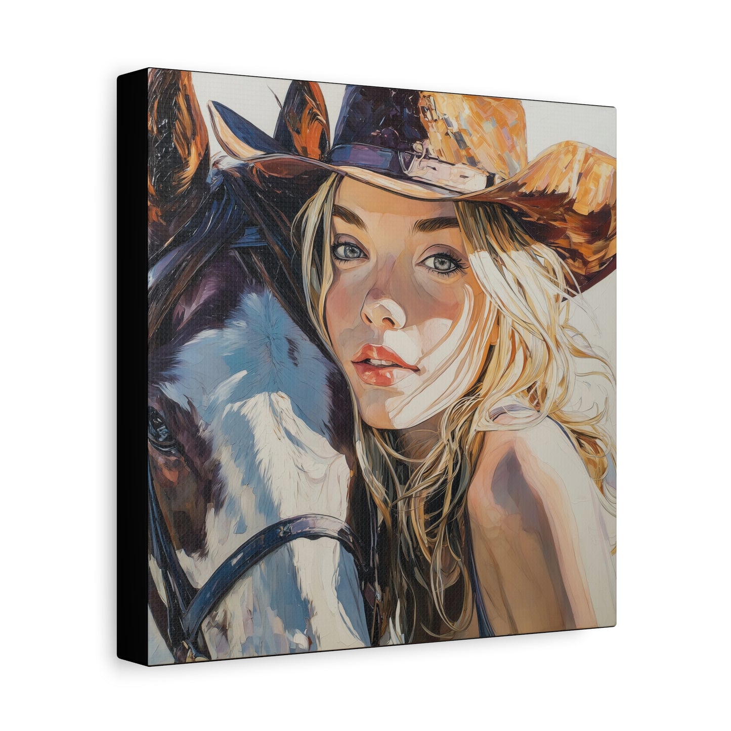 Gallery Wrapped Canvas, Wranglers and Wreckage Art Canvas, Erotic Pinup Art Canvas – Cassidy