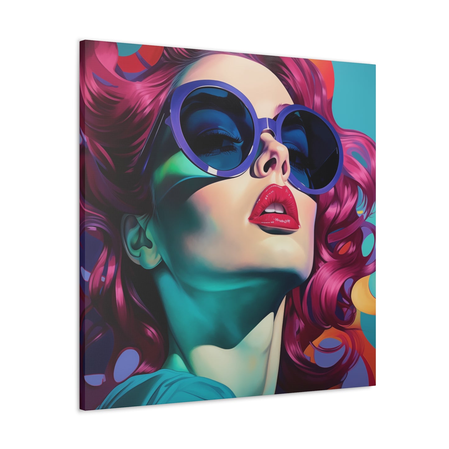 Canvas Gallery Wrapped High-Fashion Wall Art, Stylish Decor, Retro Femme Doll Pop Art – Electra
