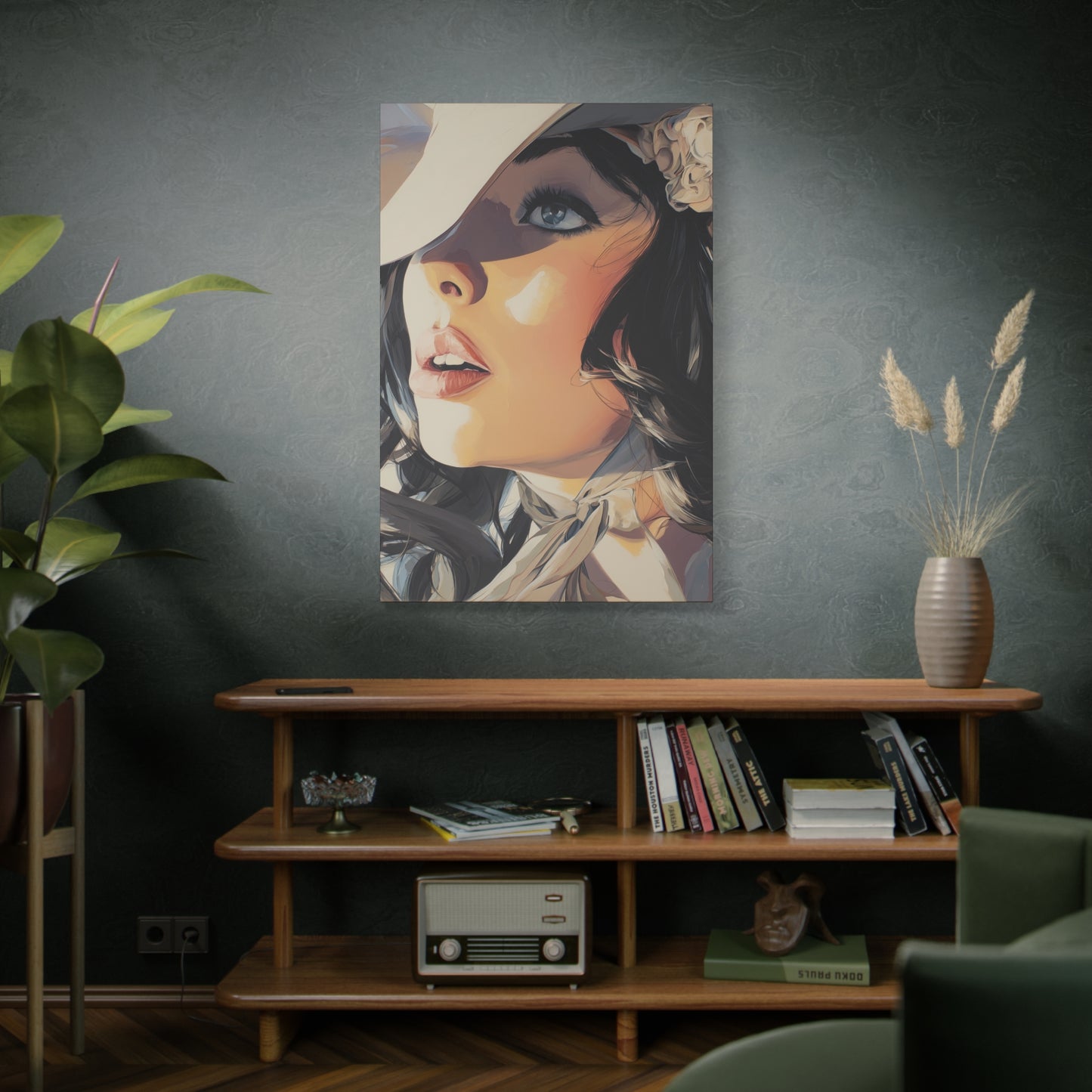 Gallery Wrapped Canvas, Wranglers and Wreckage Art Canvas, Erotic Pinup Art Canvas – Clementine