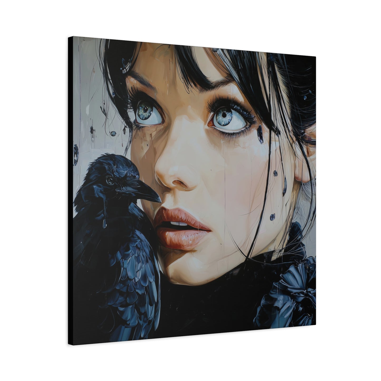 Gallery Wrapped Canvas, Myth and Bones Gothic Art Canvas, Dark Muse Canvas - Azula