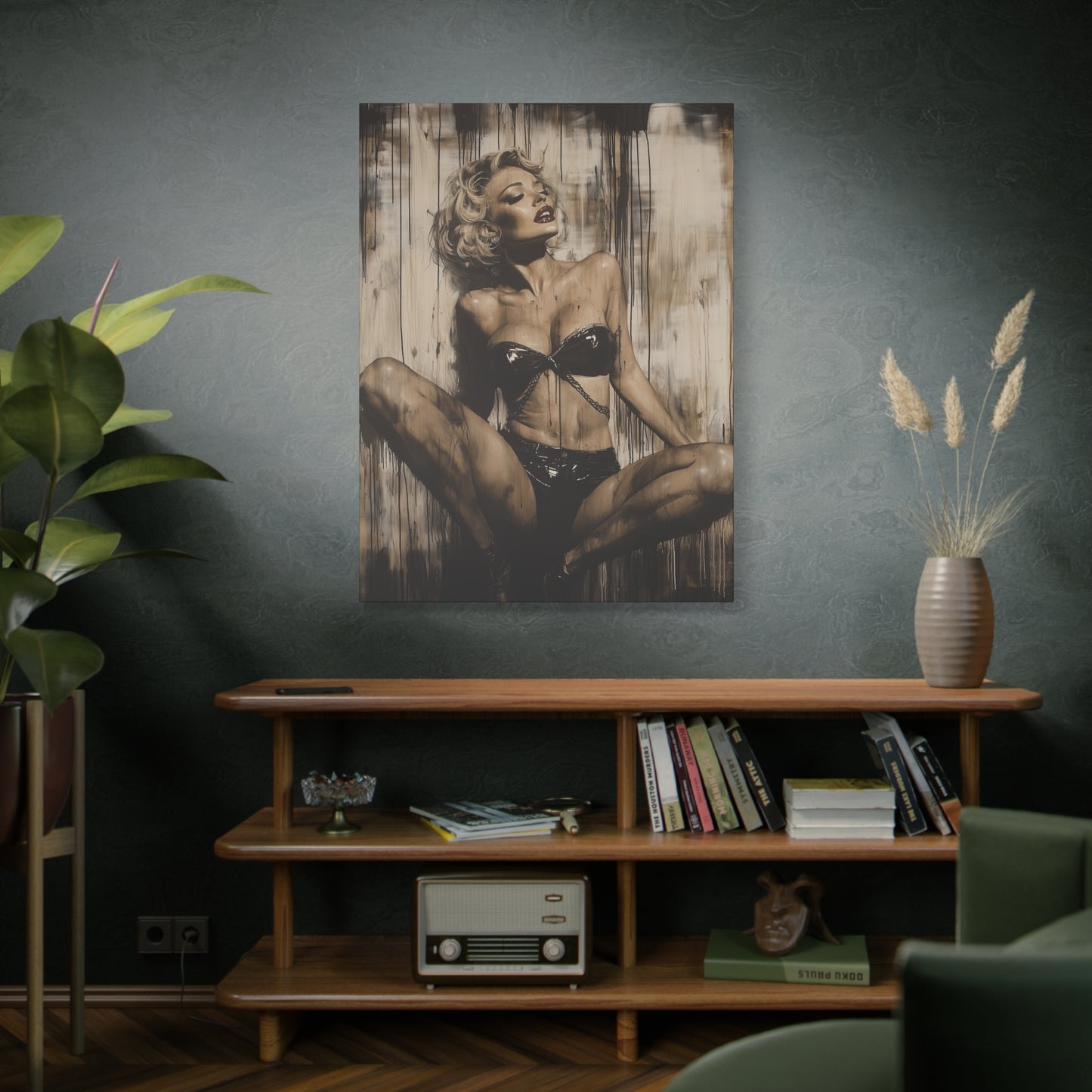Gallery Wrapped Canvas, Guilt and Grit Adult Art Canvas, Erotic Pinup Art Canvas – Calista