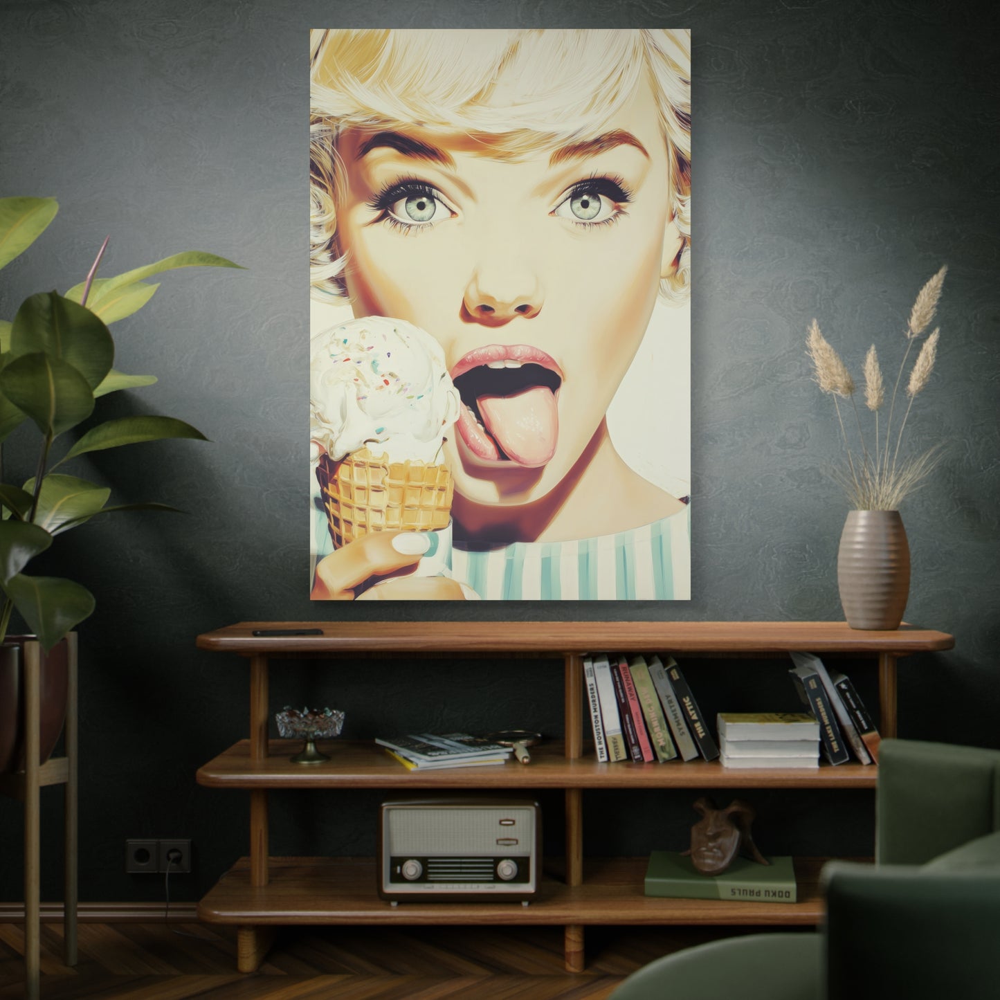Gallery Wrapped Canvas, Sweet Summer Nostalgia, Sugar and Spice Art Canvas, Ice Cream Dreams Art – Tilly