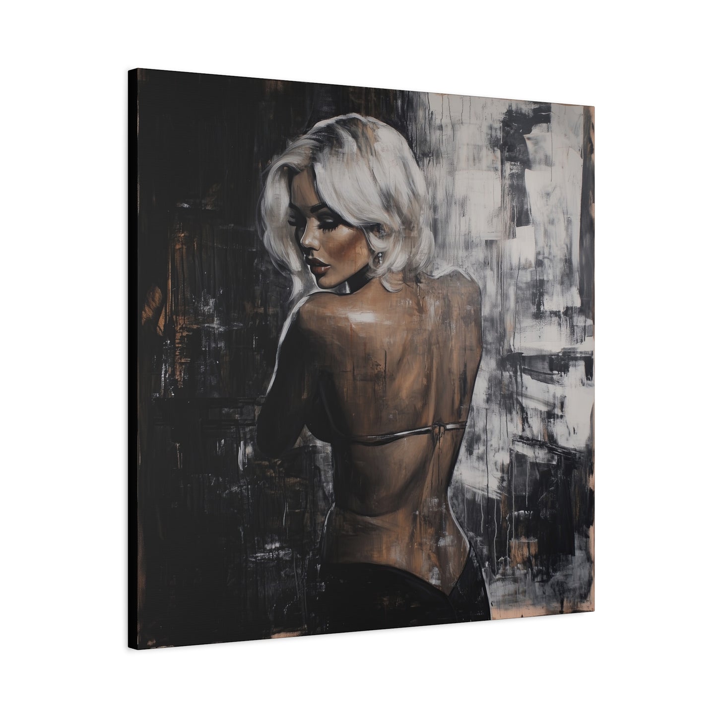 Gallery Wrapped Canvas, Guilt and Grit Adult Art Canvas, Erotic Pinup Art Canvas – Odette
