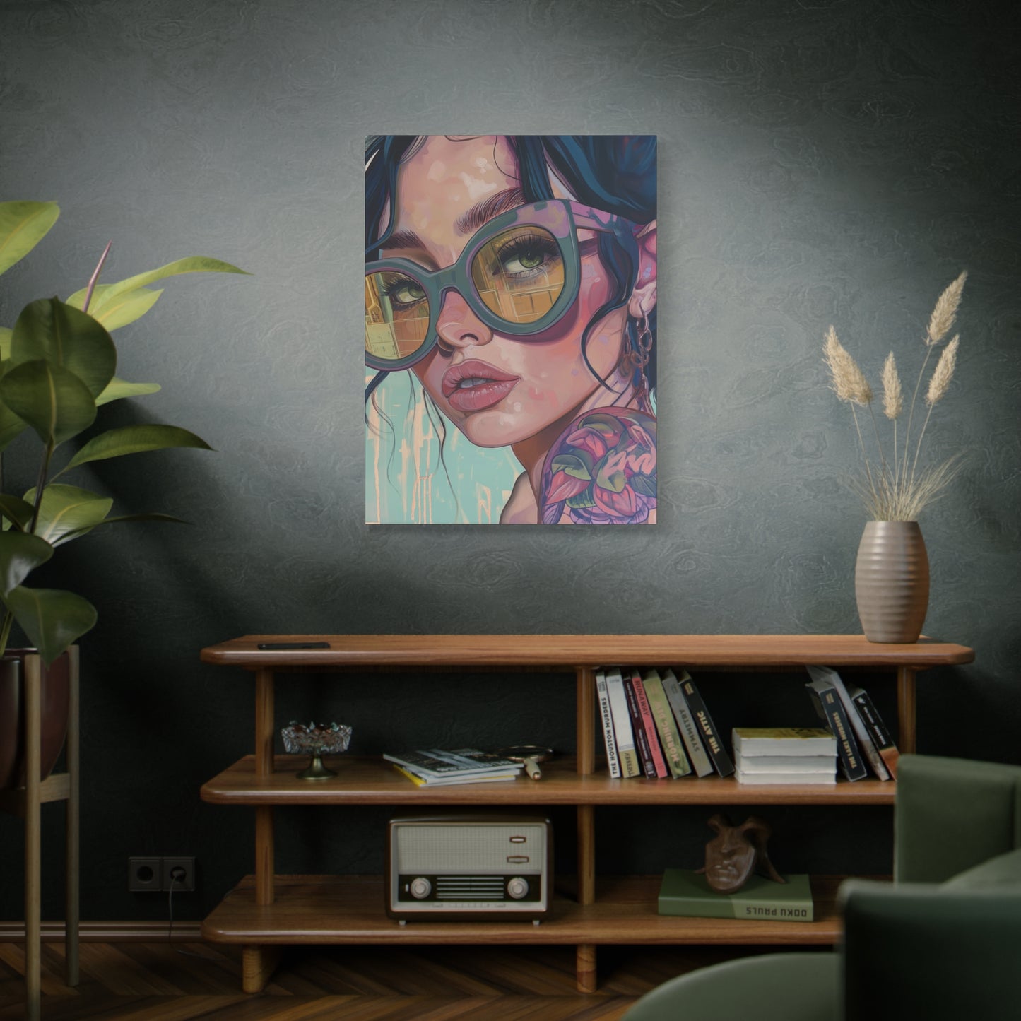 Canvas Gallery Wrap, Ladies in Lenses Wall Art, Abstract Femme Girl Art - Meg