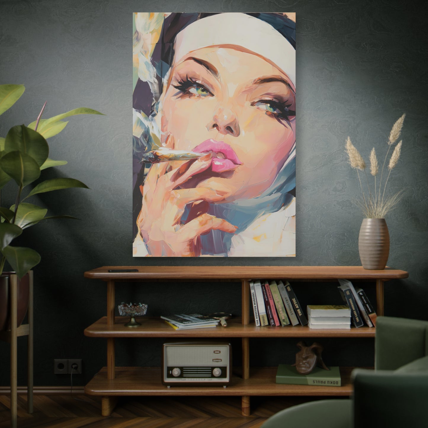 Gallery Wrapped Canvas, Habits and Heresy Art Canvas, Naughty Nuns Art Canvas – Sister Felicity