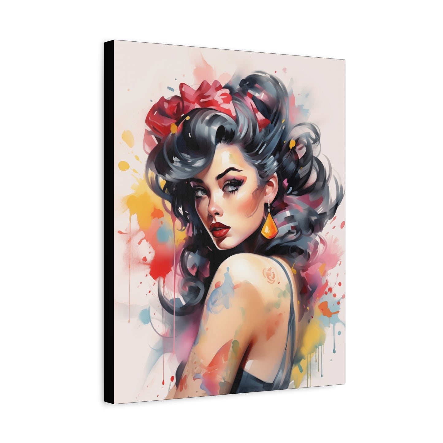 Canvas Wall Art, Gallery Wrapped Pop Art, Femme Doll Wall Art – Genevieve
