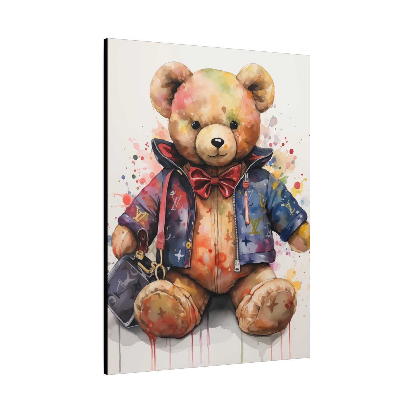 Canvas Gallery Wrap - Designer Bear Wall Art - Drip