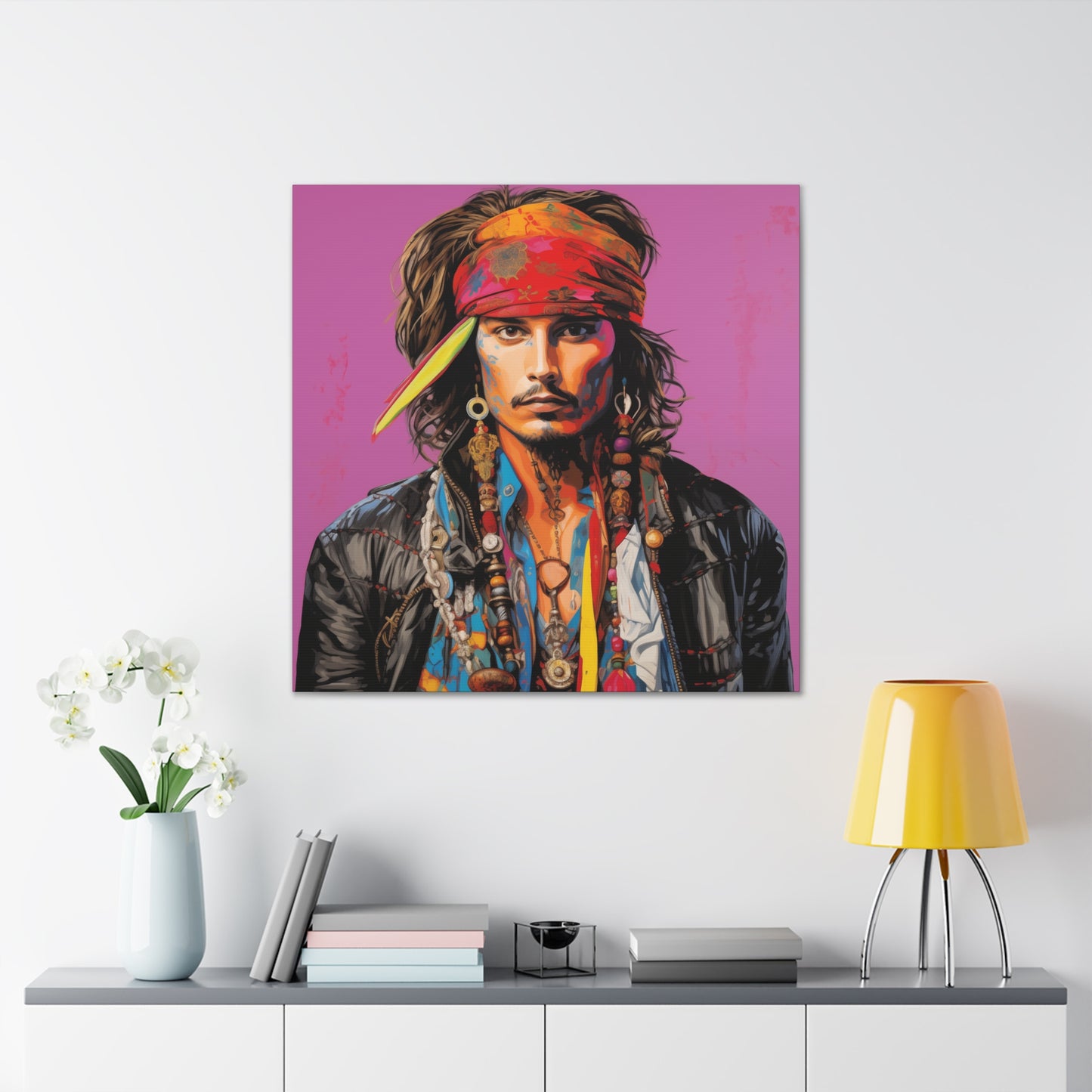 Gallery Wrapped Canvas, Celebrity Inspired, Pop Art Canvas – Johnny Also