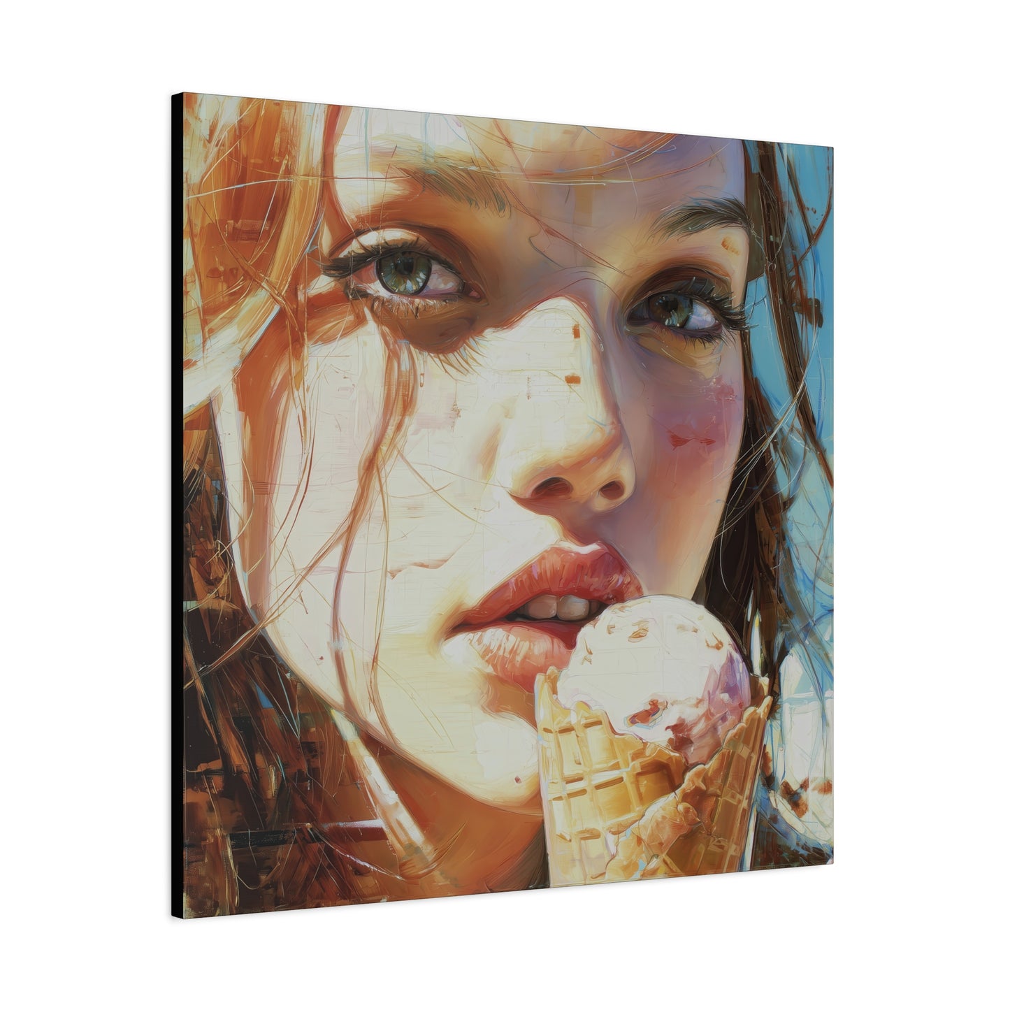 Gallery Wrapped Canvas, Sweet Summer Nostalgia, Sugar and Spice Art Canvas, Ice Cream Dreams Art – Ginny