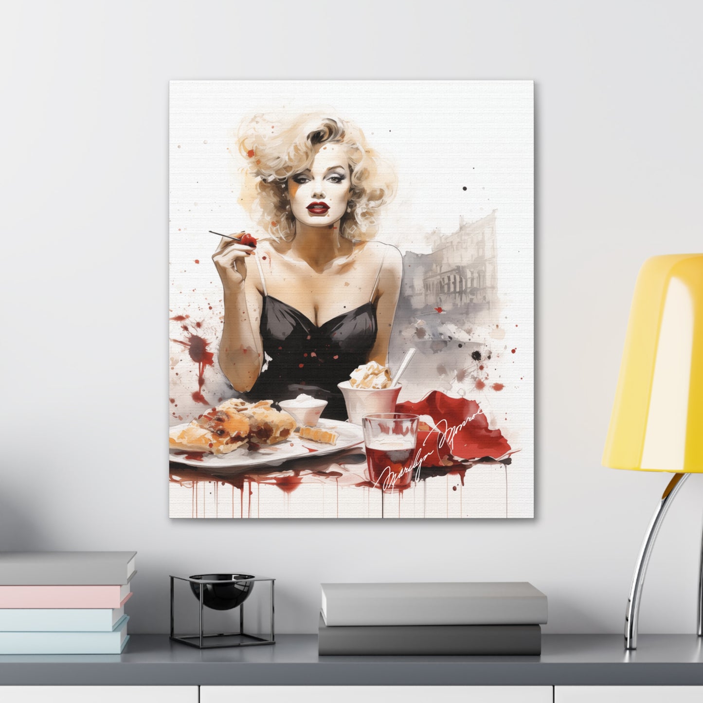 Canvas Wall Art, Gallery Wrapped Pop Art, Celebrity Wall Art – Marilyn Monroe - Cafe