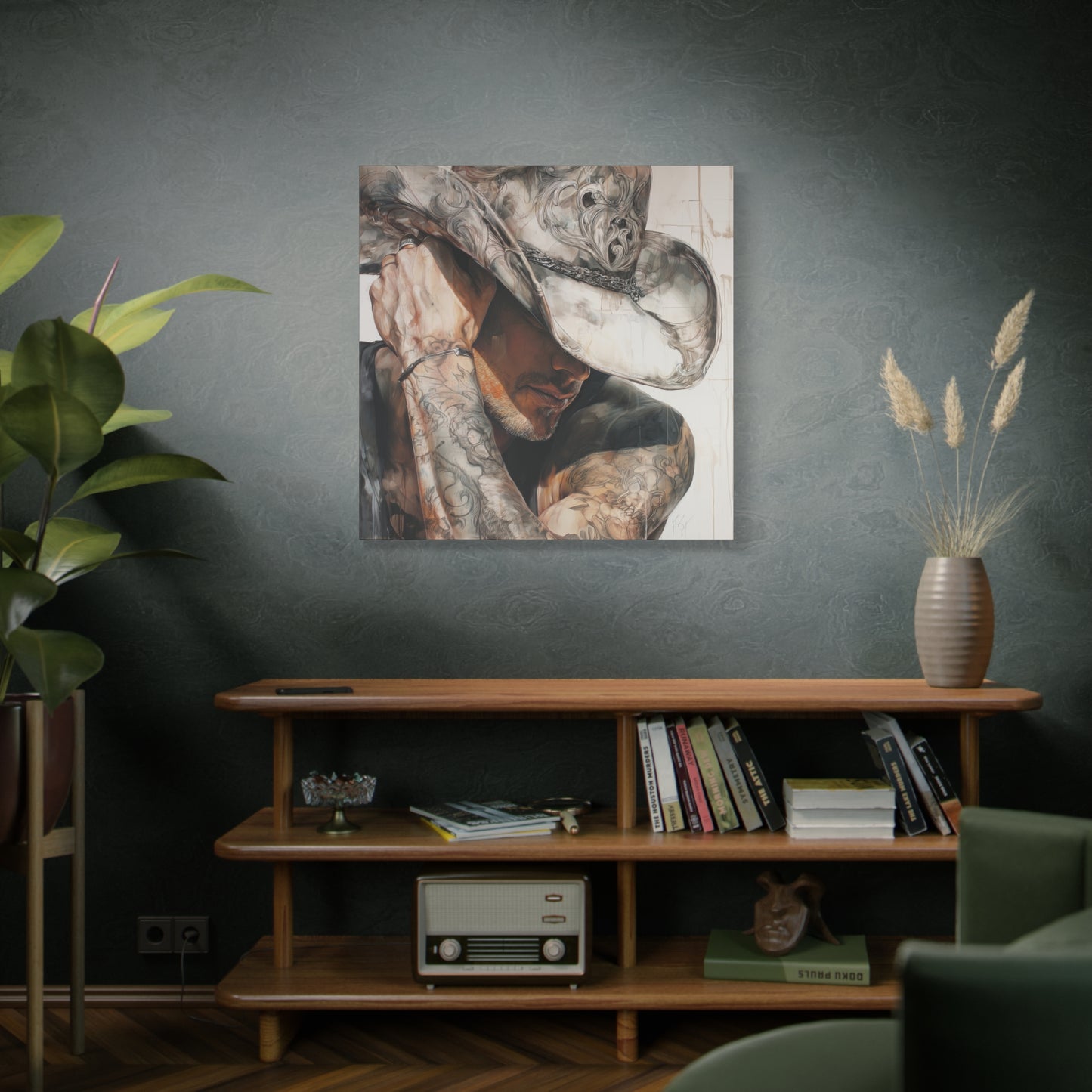 Gallery Wrapped Canvas, Wranglers and Wreckage Art Canvas, Erotic Pinup Art Canvas – Chase