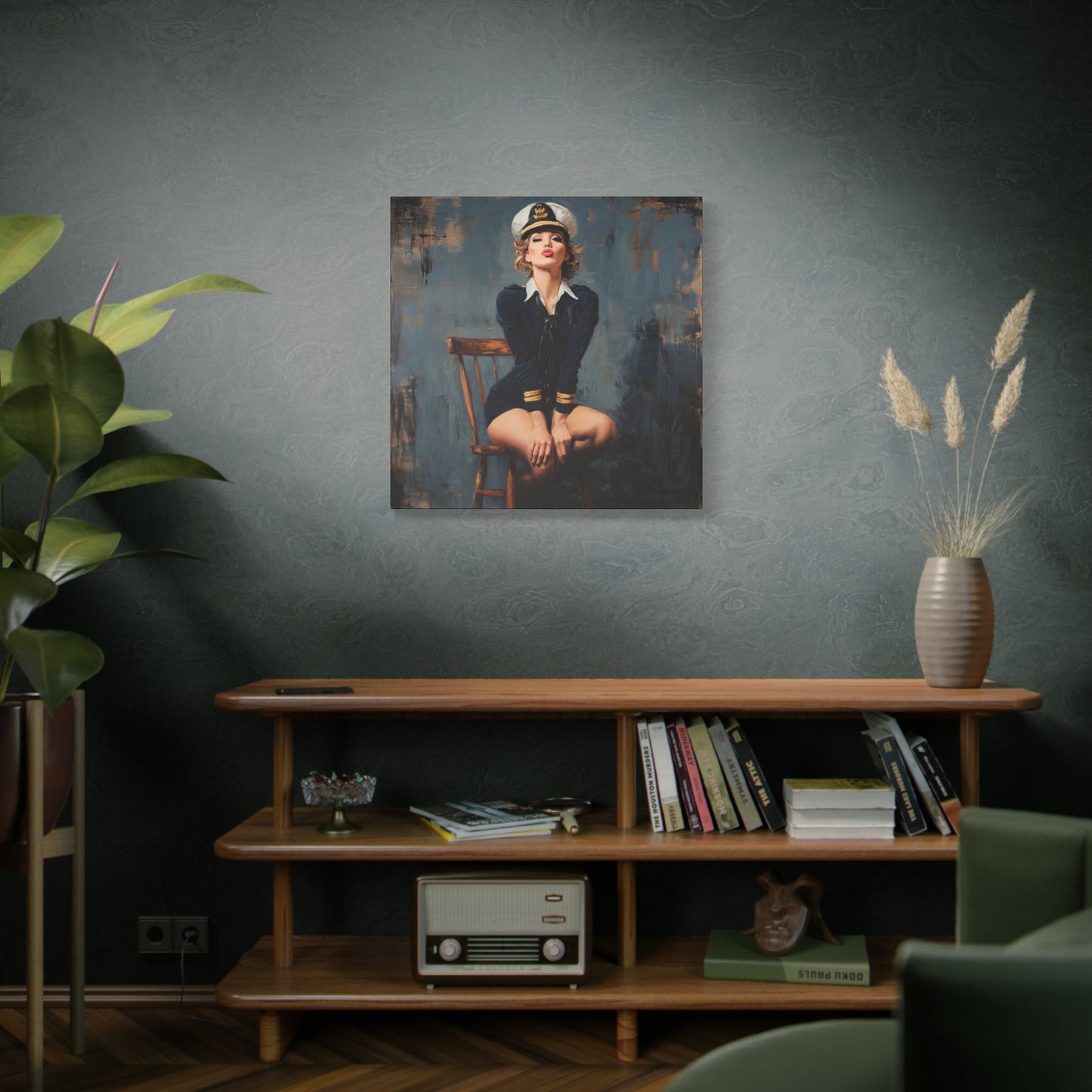 Gallery Wrapped Canvas, Liberty and Lace Art Canvas, Erotic Pinup Art Canvas – Ginger