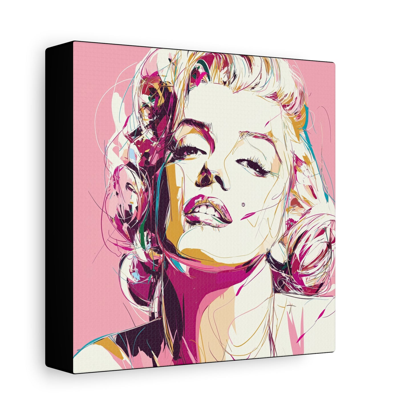 Gallery Wrapped Canvas, The Diva Project Art Canvas, Pinup Art Canvas – Marilyn Monroe - SIX