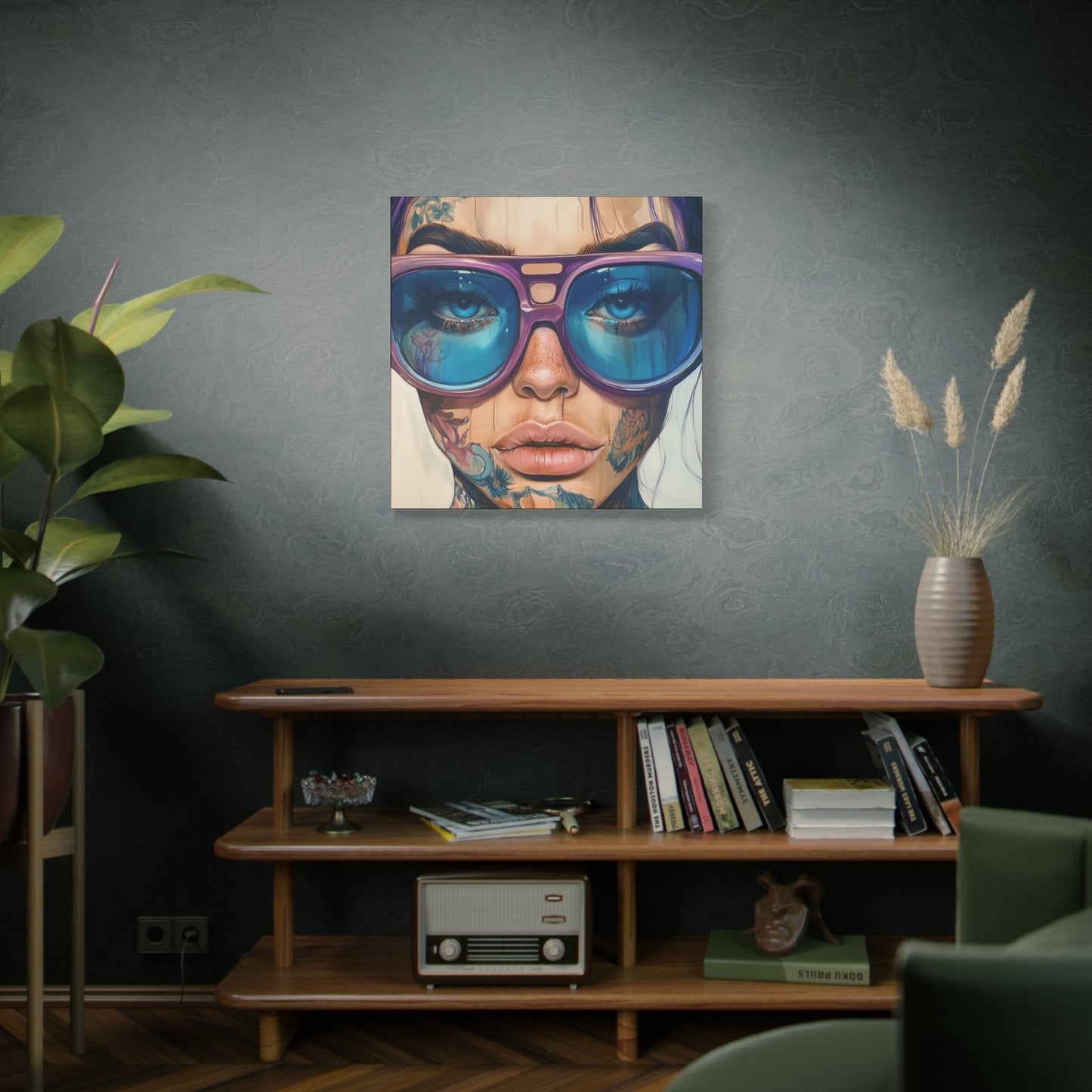 Canvas Gallery Wrap, Ladies in Lenses Wall Art, Abstract Femme Girl Art - Jane