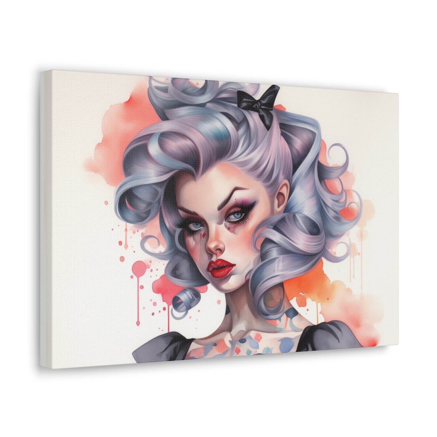 Gallery Wrapped Canvas, Edgy Tattooed Beauty, Urban Pop Art Canvas – Noelle