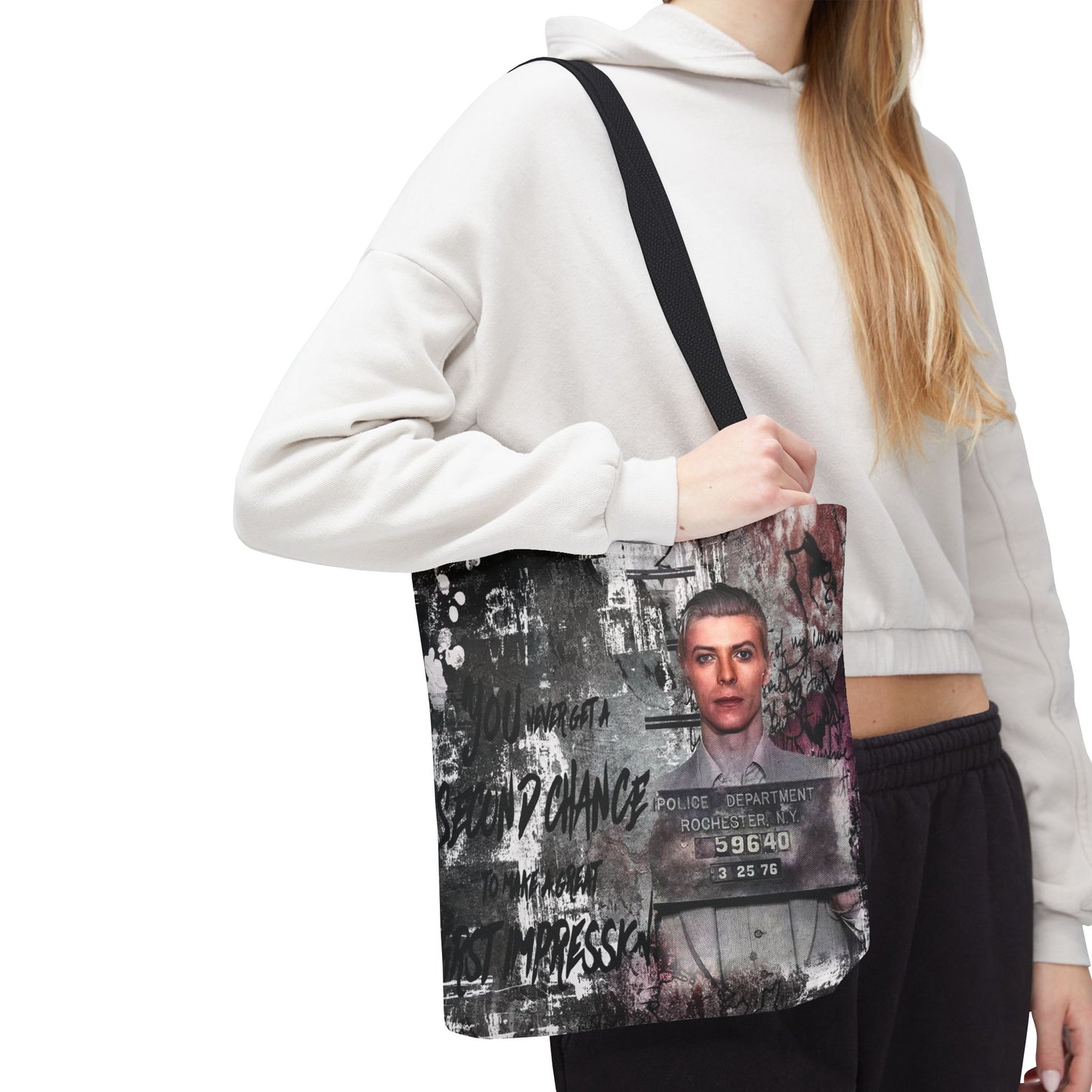 First Impression Tote Bag, Utility Tote - Celebrity Inspired Inspired Tote - Bowie