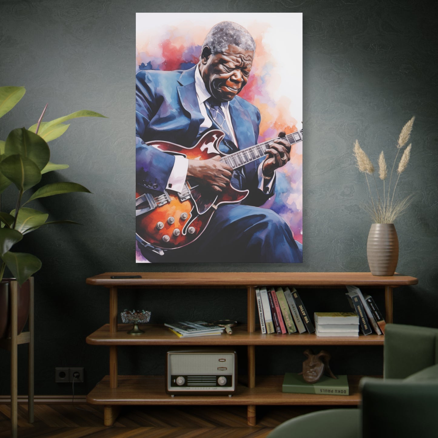 Gallery Wrapped Canvas, Celebrity Inspired, Pop Art Canvas – The King Also