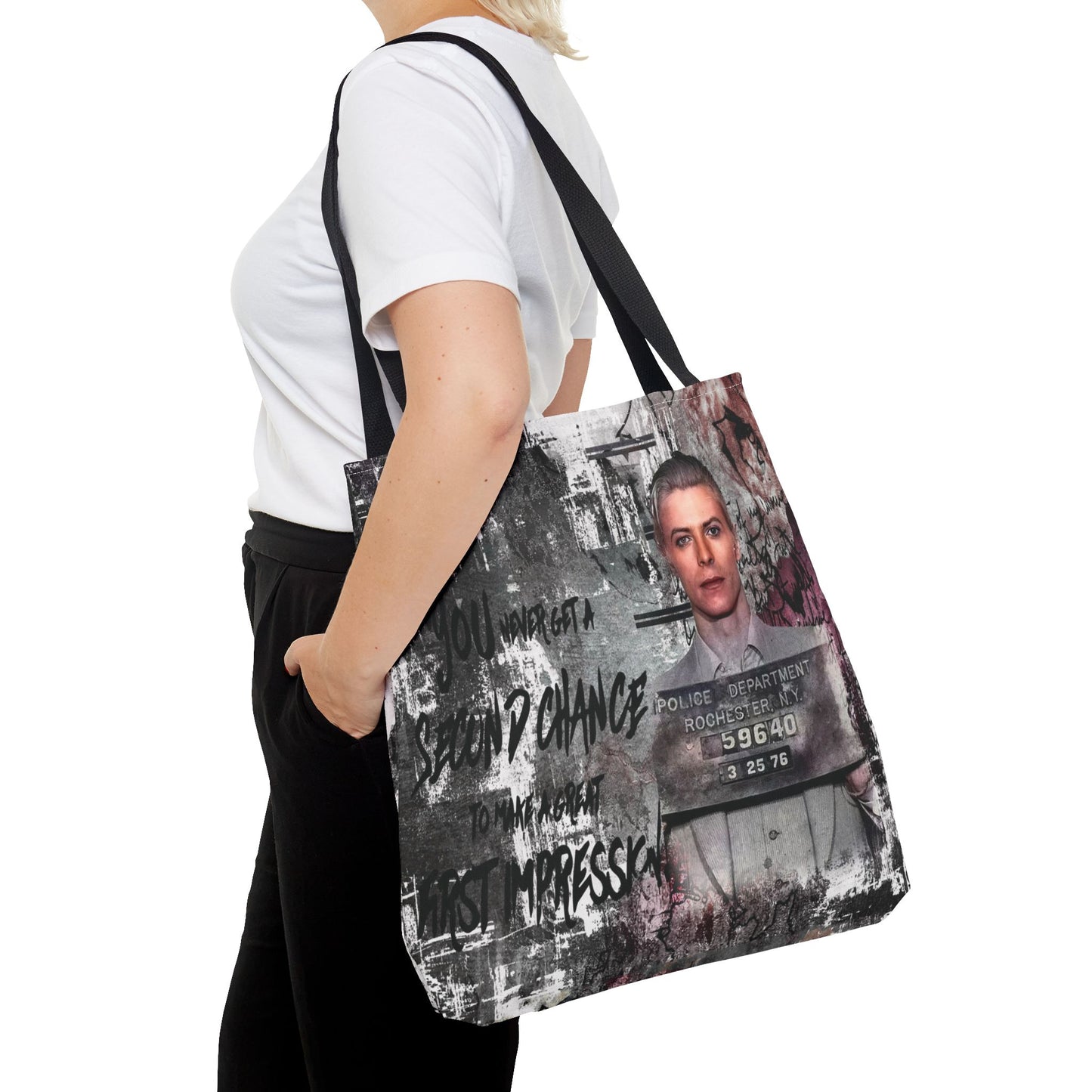 First Impression Tote Bag, Utility Tote - Celebrity Inspired Inspired Tote - Bowie