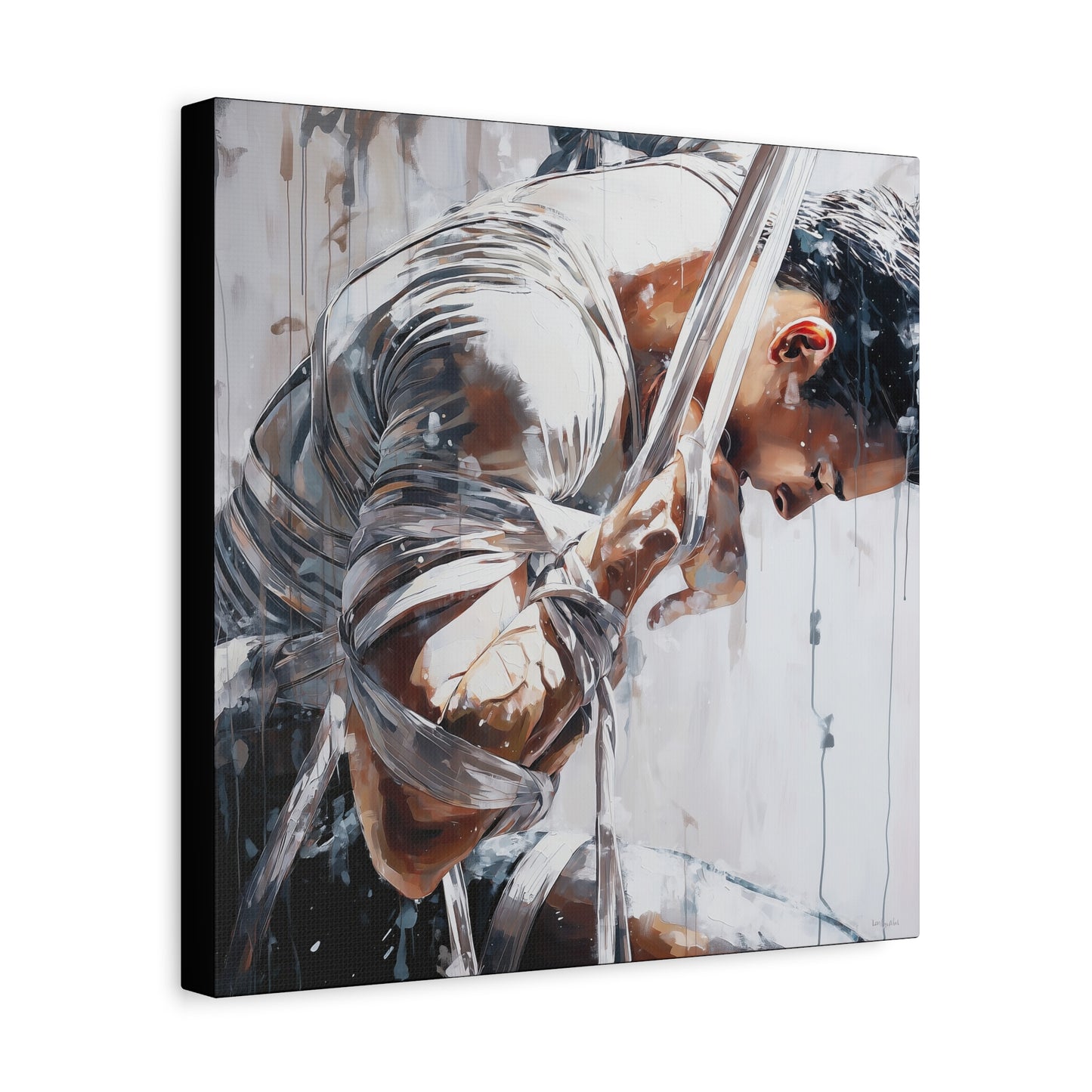 Gallery Wrapped Canvas, Ropes and Reverence Art Canvas, Erotic Shibari Art Canvas – Cassian