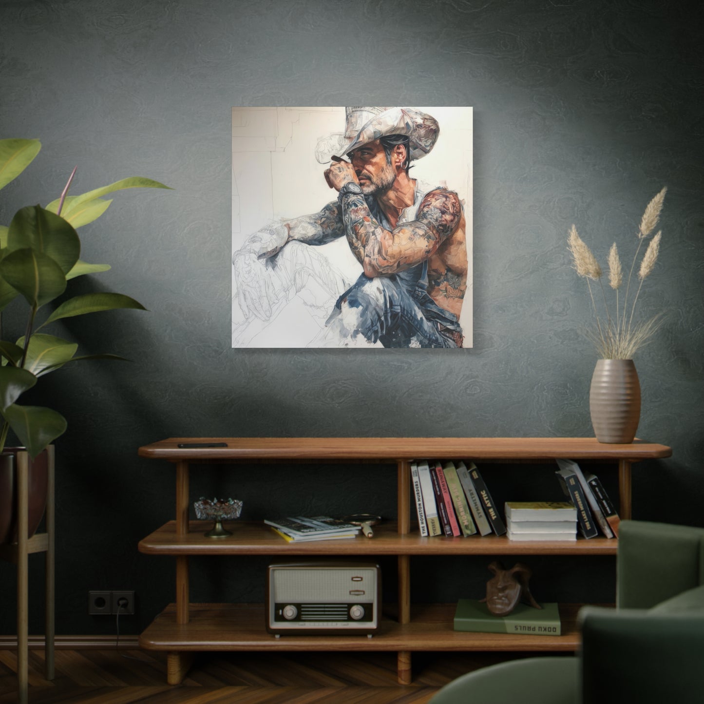 Gallery Wrapped Canvas, Wranglers and Wreckage Art Canvas, Erotic Pinup Art Canvas – Jace