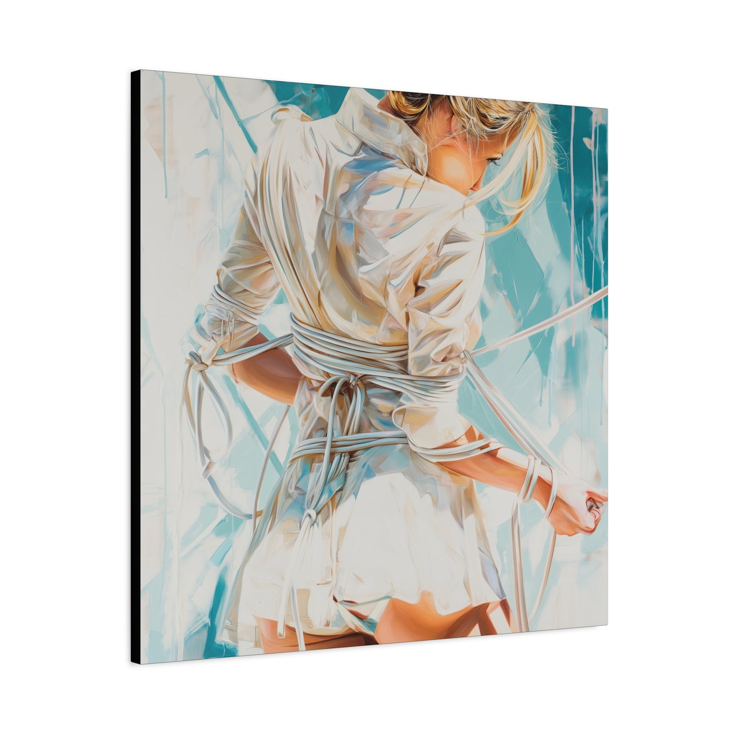 Gallery Wrapped Canvas, Ropes and Reverence Art Canvas, Erotic Shibari Art Canvas – Hannah's Sister