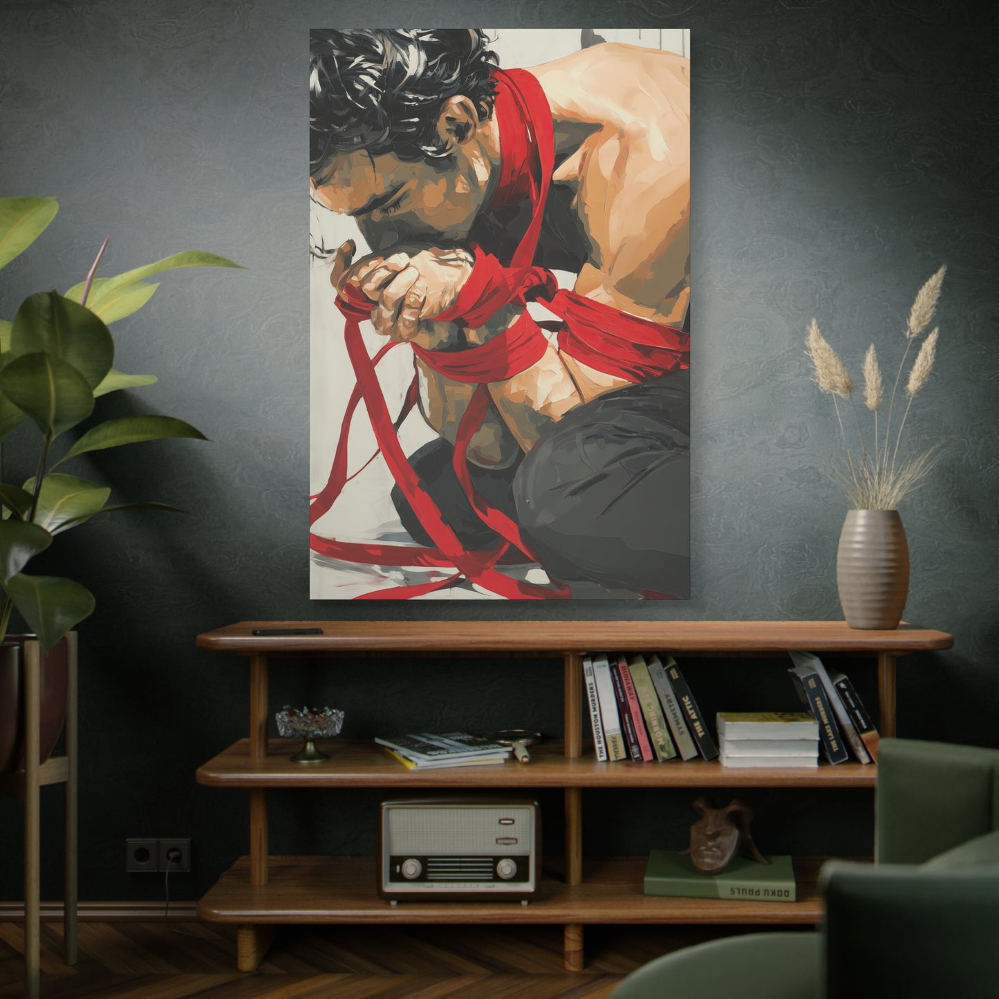 Gallery Wrapped Canvas, Ropes and Reverence Art Canvas, Erotic Shibari Art Canvas – Theo