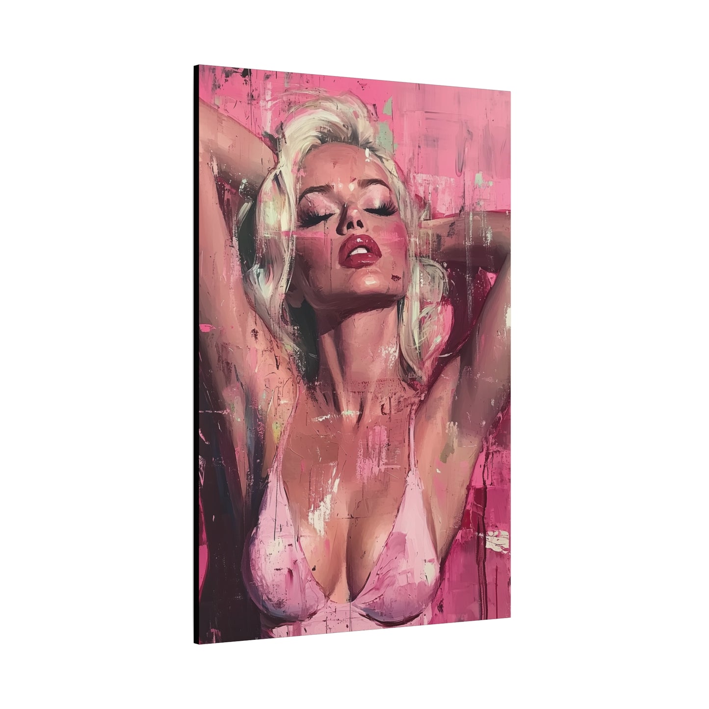 Gallery Wrapped Canvas, Guilt and Grit Adult Art Canvas, Erotic Pinup Art Canvas – Roxie