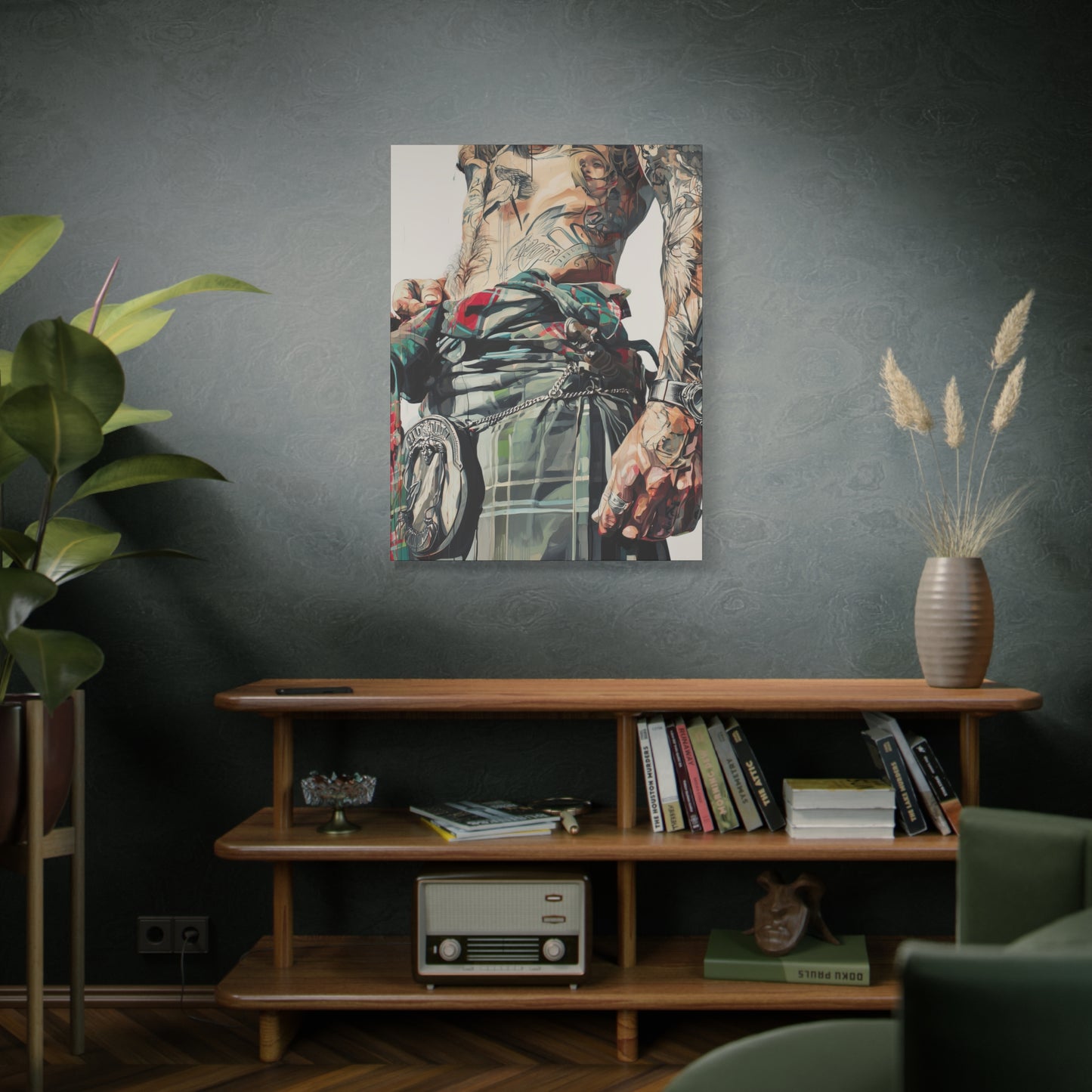 Gallery Wrapped Canvas, Kilts and Carnage Art Canvas, Erotic Pinup Art Canvas – Fraser