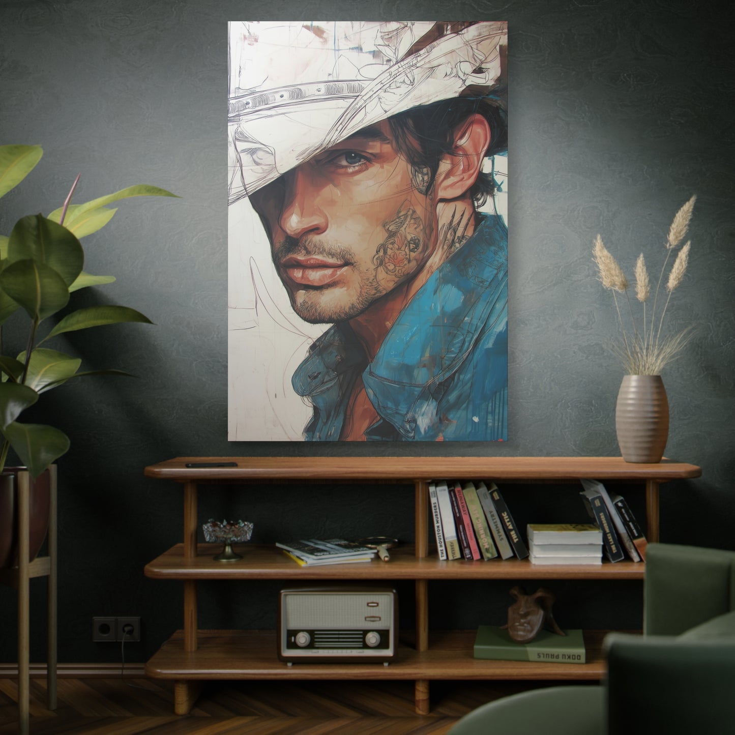 Gallery Wrapped Canvas, Wranglers and Wreckage Art Canvas, Erotic Pinup Art Canvas – Jack