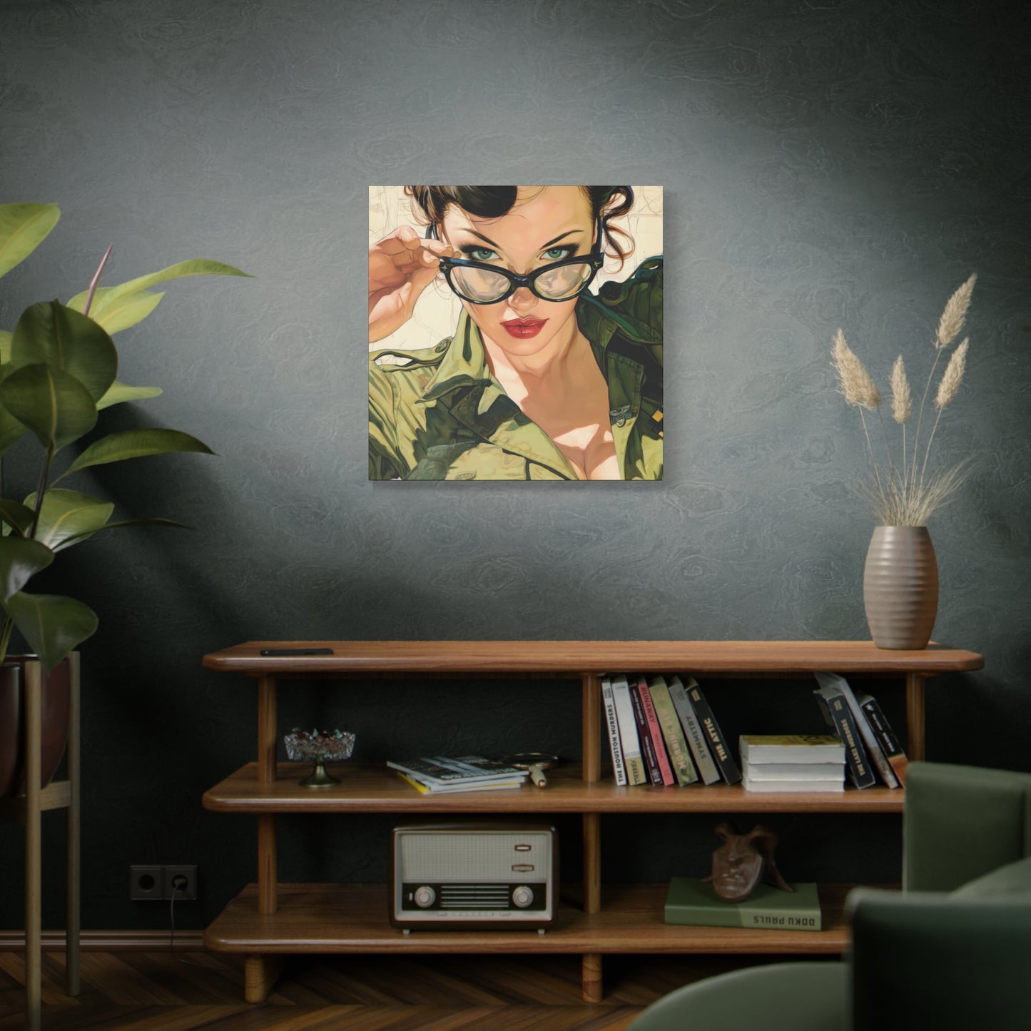 Gallery Wrapped Canvas, Liberty and Lace Art Canvas, Erotic Pinup Art Canvas – Tawney