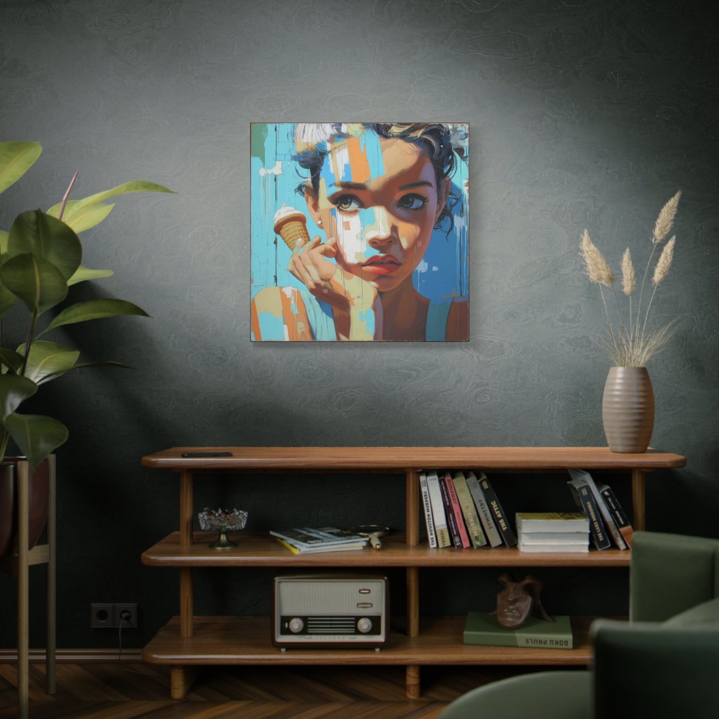 Gallery Wrapped Canvas, Sweet Summer Nostalgia, Sugar and Spice Art Canvas, Ice Cream Dreams Art – Rue