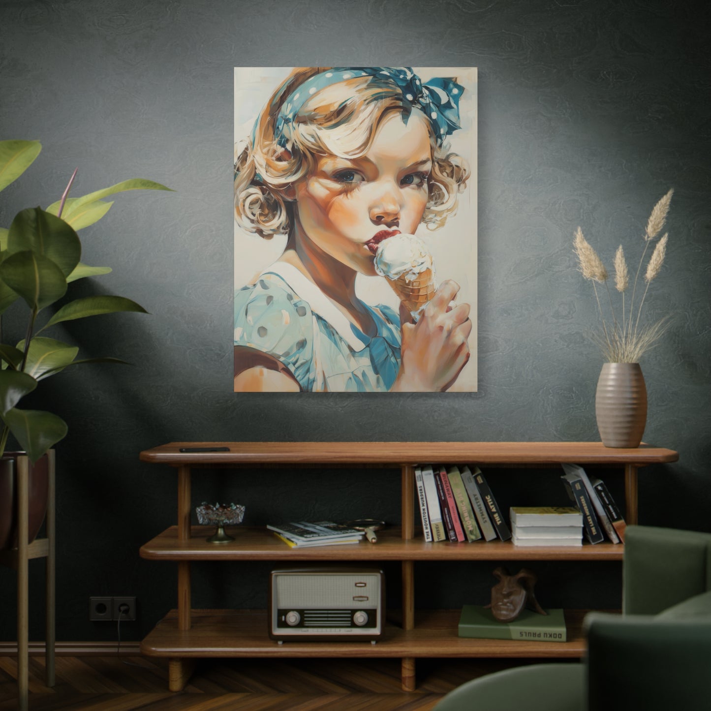 Gallery Wrapped Canvas, Sweet Summer Nostalgia, Sugar and Spice Art Canvas, Ice Cream Dreams Art – Nellie