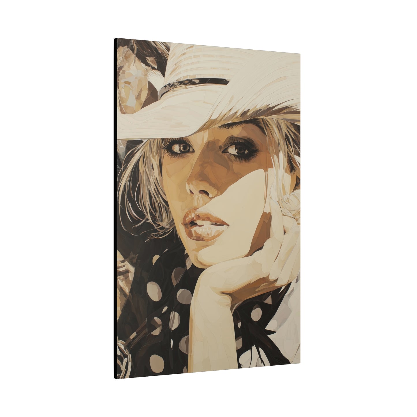 Gallery Wrapped Canvas, Wranglers and Wreckage Art Canvas, Erotic Pinup Art Canvas – Hattie