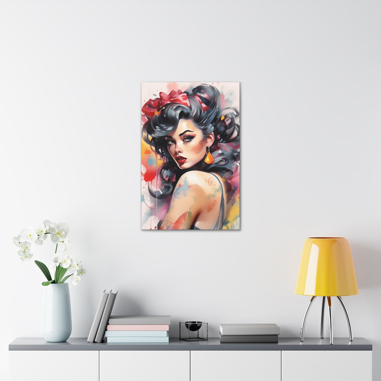 Canvas Wall Art, Gallery Wrapped Pop Art, Femme Doll Wall Art – Genevieve