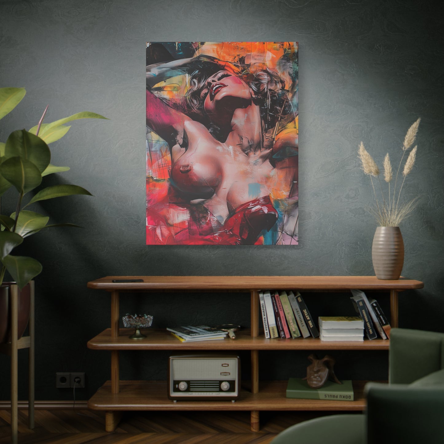 Gallery Wrapped Canvas, Guilt and Grit Adult Art Canvas, Erotic Pinup Art Canvas – Marlowe