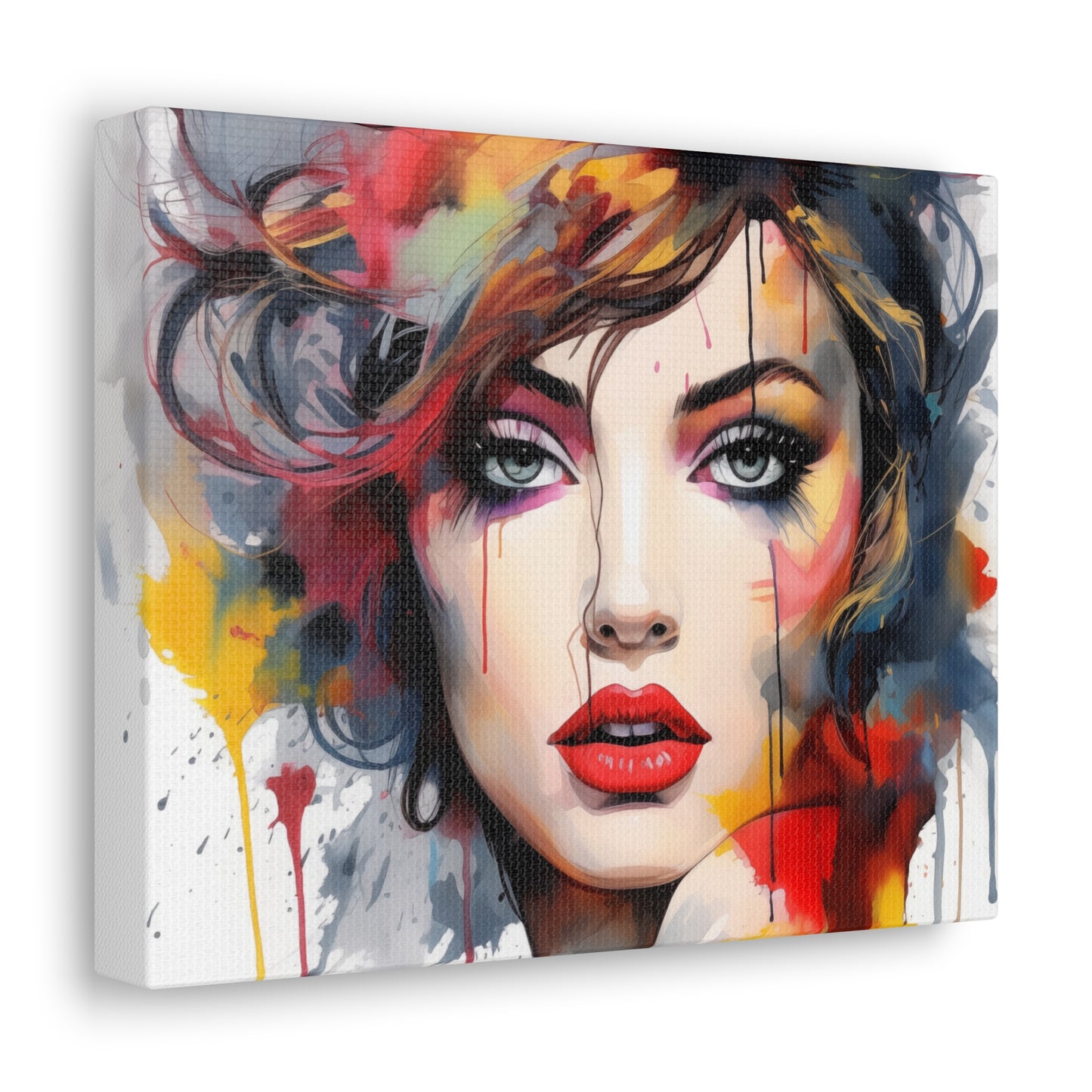 Canvas Wall Art, Gallery Wrapped Pop Art, Femme Doll Wall Art – Alessia