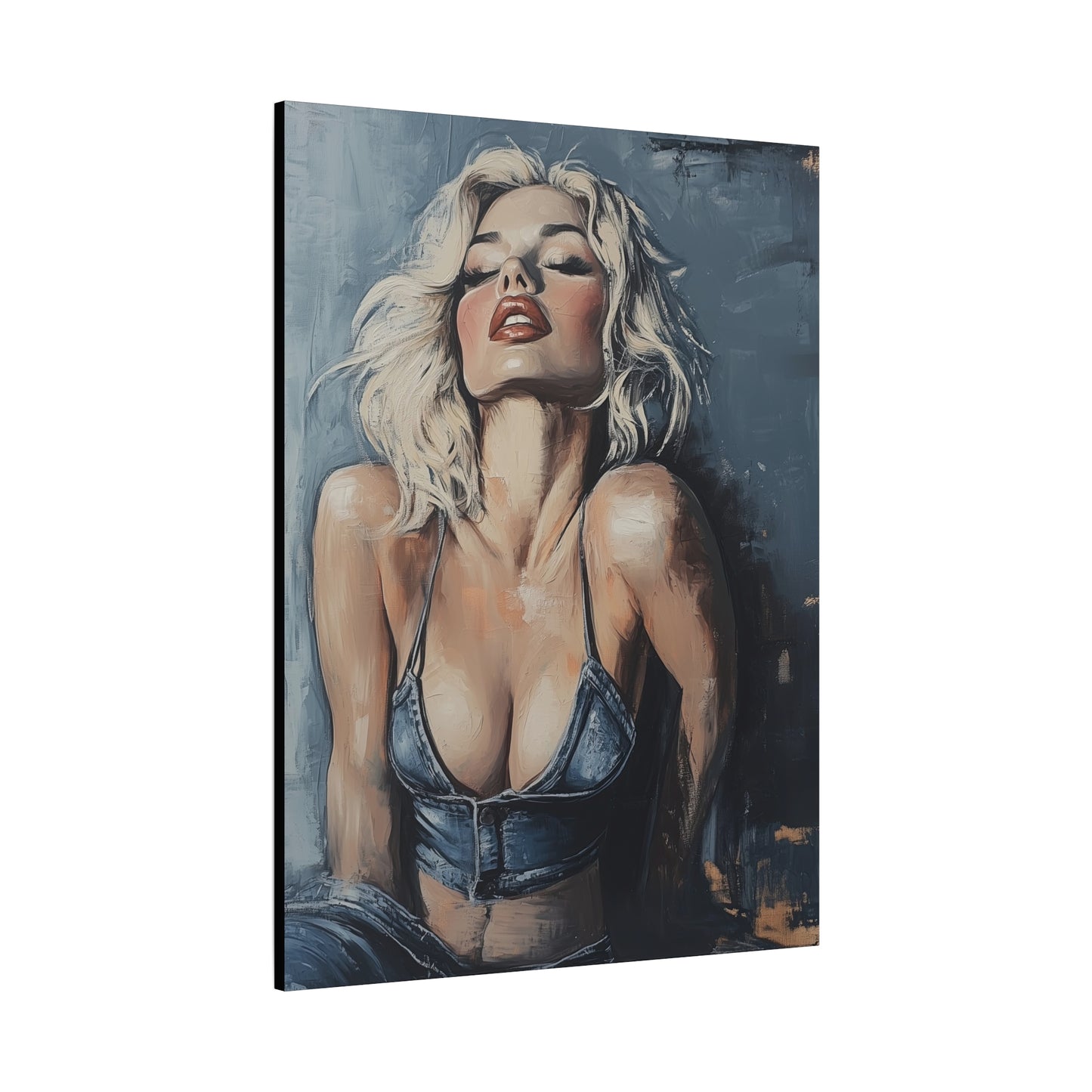 Gallery Wrapped Canvas, Guilt and Grit Adult Art Canvas, Erotic Pinup Art Canvas – Leona