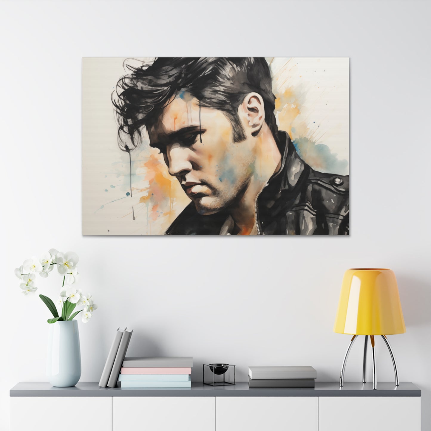 Gallery Wrapped Canvas, Celebrity Inspired, Pop Art Canvas – Elvis Also