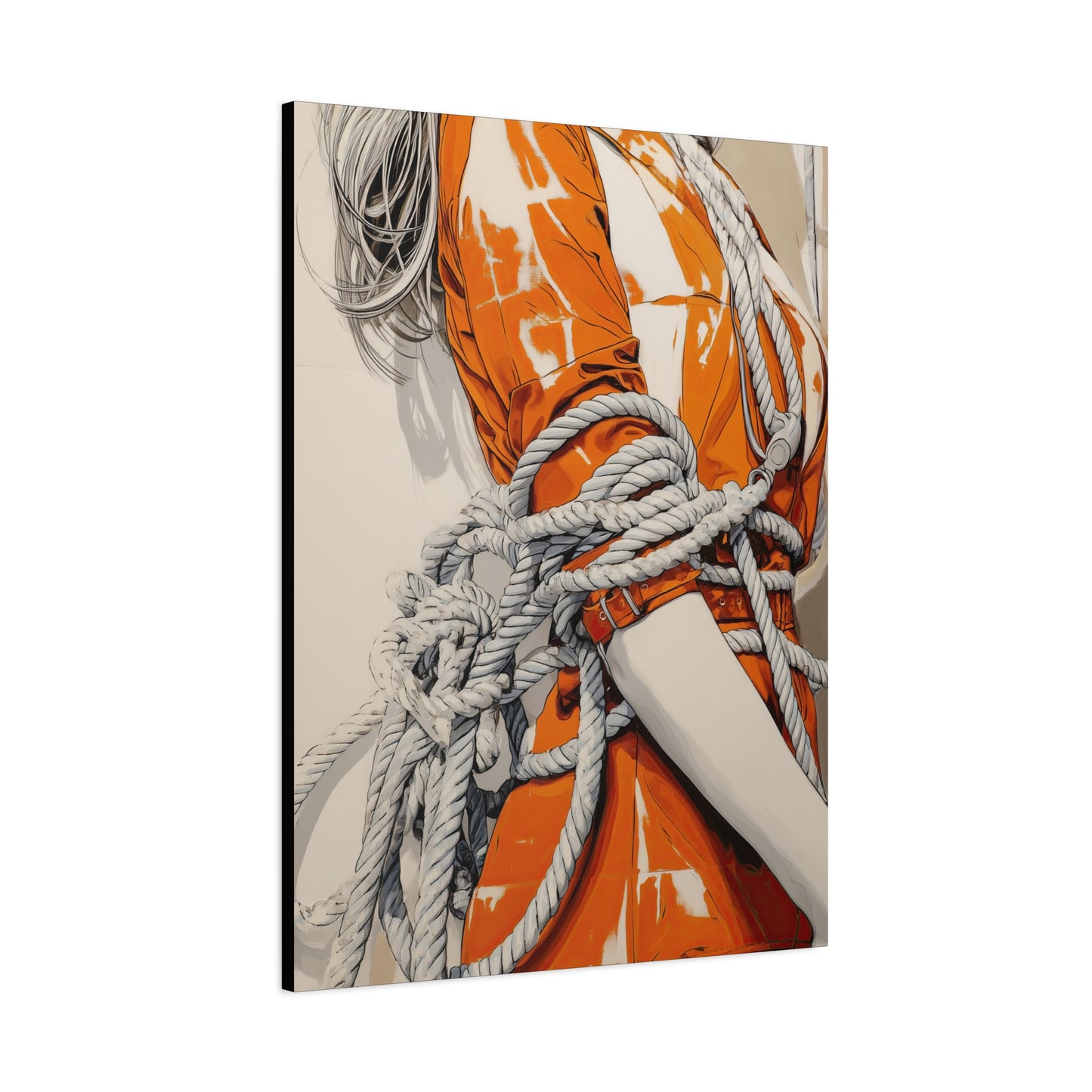 Gallery Wrapped Canvas, Ropes and Reverence Art Canvas, Erotic Shibari Art Canvas – Mei