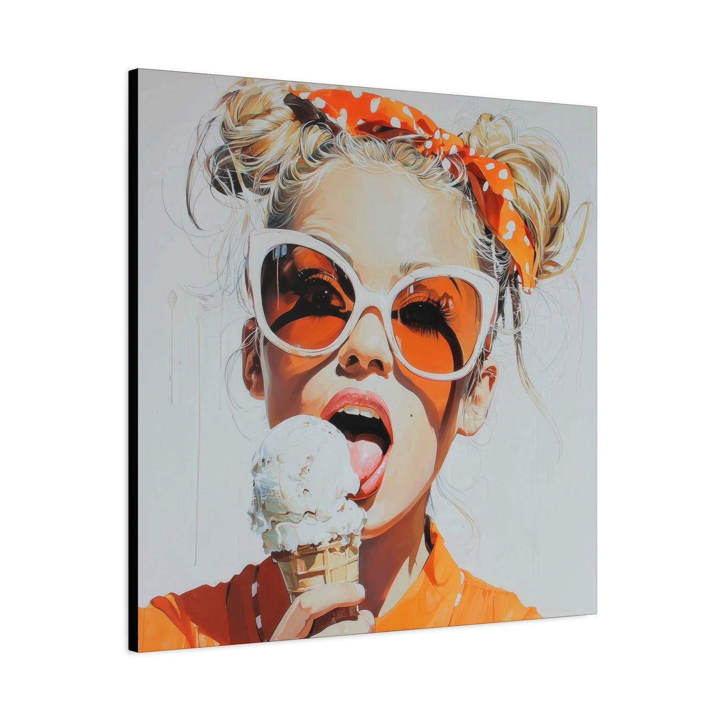 Gallery Wrapped Canvas, Sweet Summer Nostalgia, Sugar and Spice Art Canvas, Ice Cream Dreams Art – Birdie