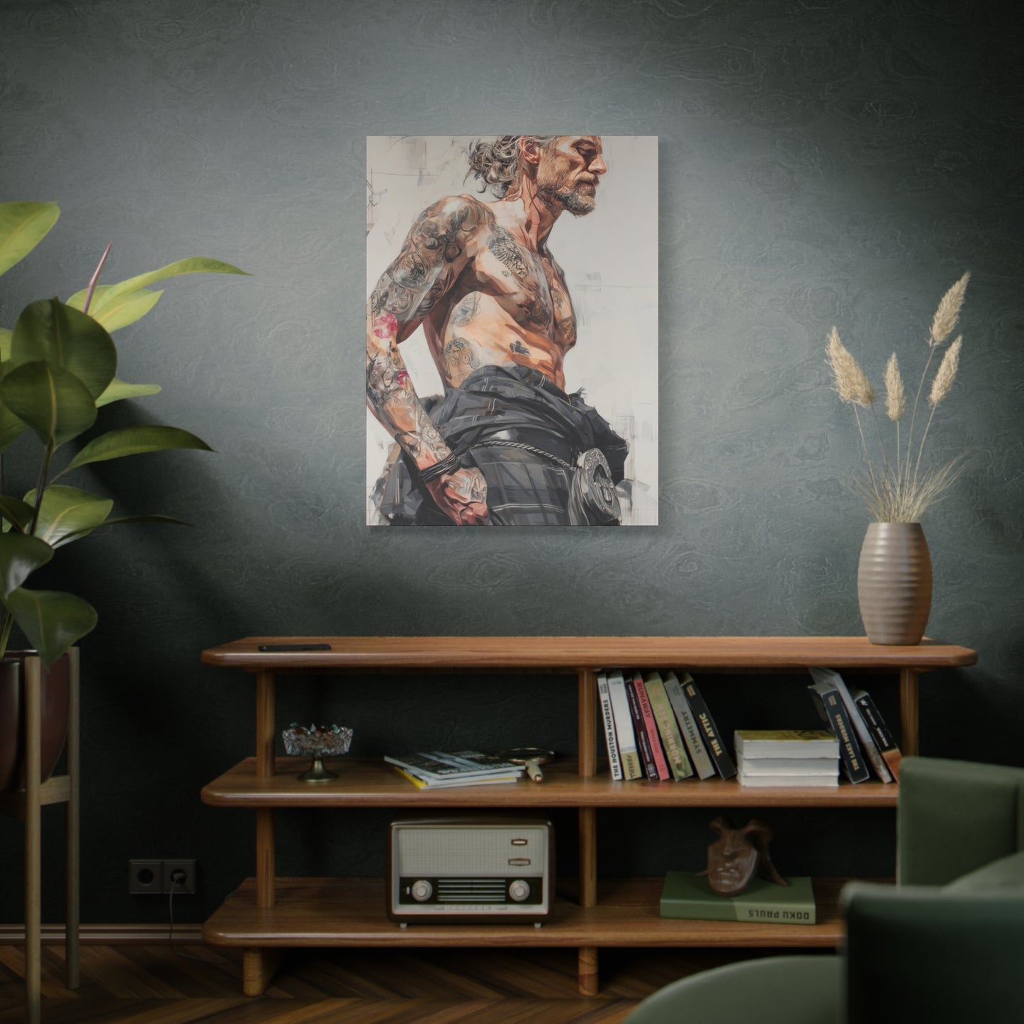 Gallery Wrapped Canvas, Kilts and Carnage Art Canvas, Erotic Pinup Art Canvas – Struan