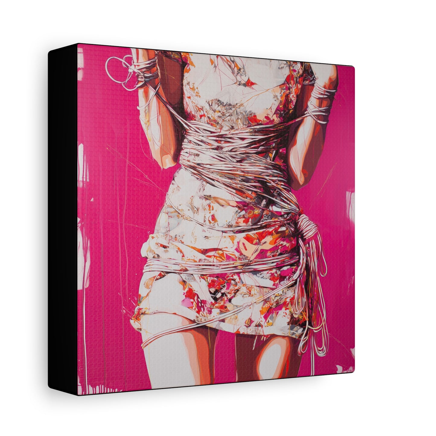 Gallery Wrapped Canvas, Ropes and Reverence Art Canvas, Erotic Shibari Art Canvas – Reika